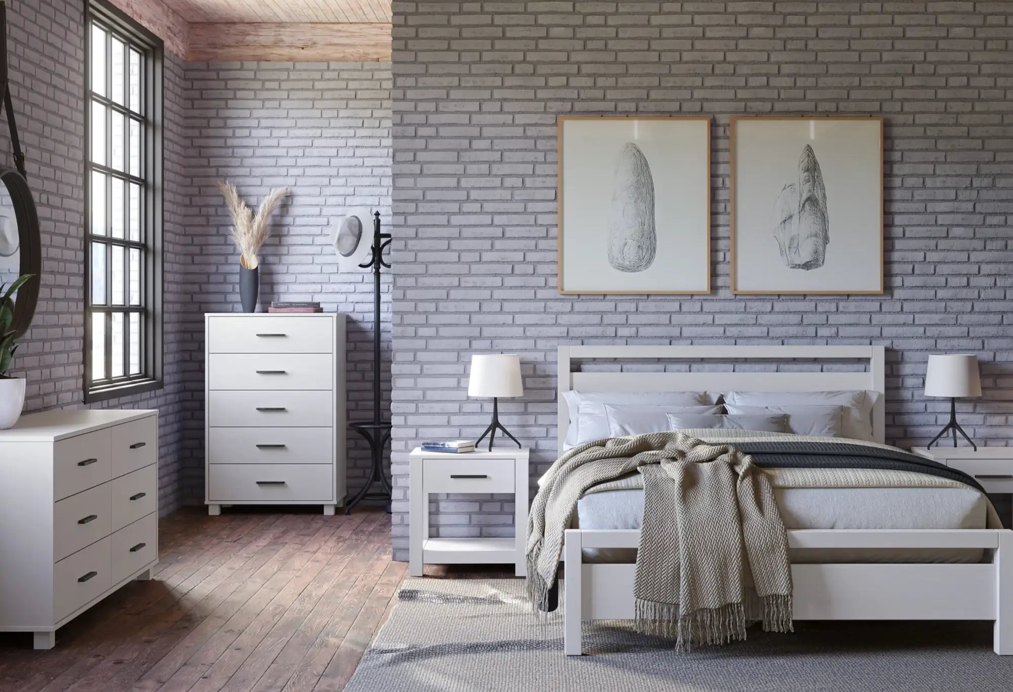 5-Piece Loft Bedroom Set - Space-Saving Furniture for Small Rooms, Dorms & Apartments | Includes Bed, Desk & Storage | Modern & Stylish Design