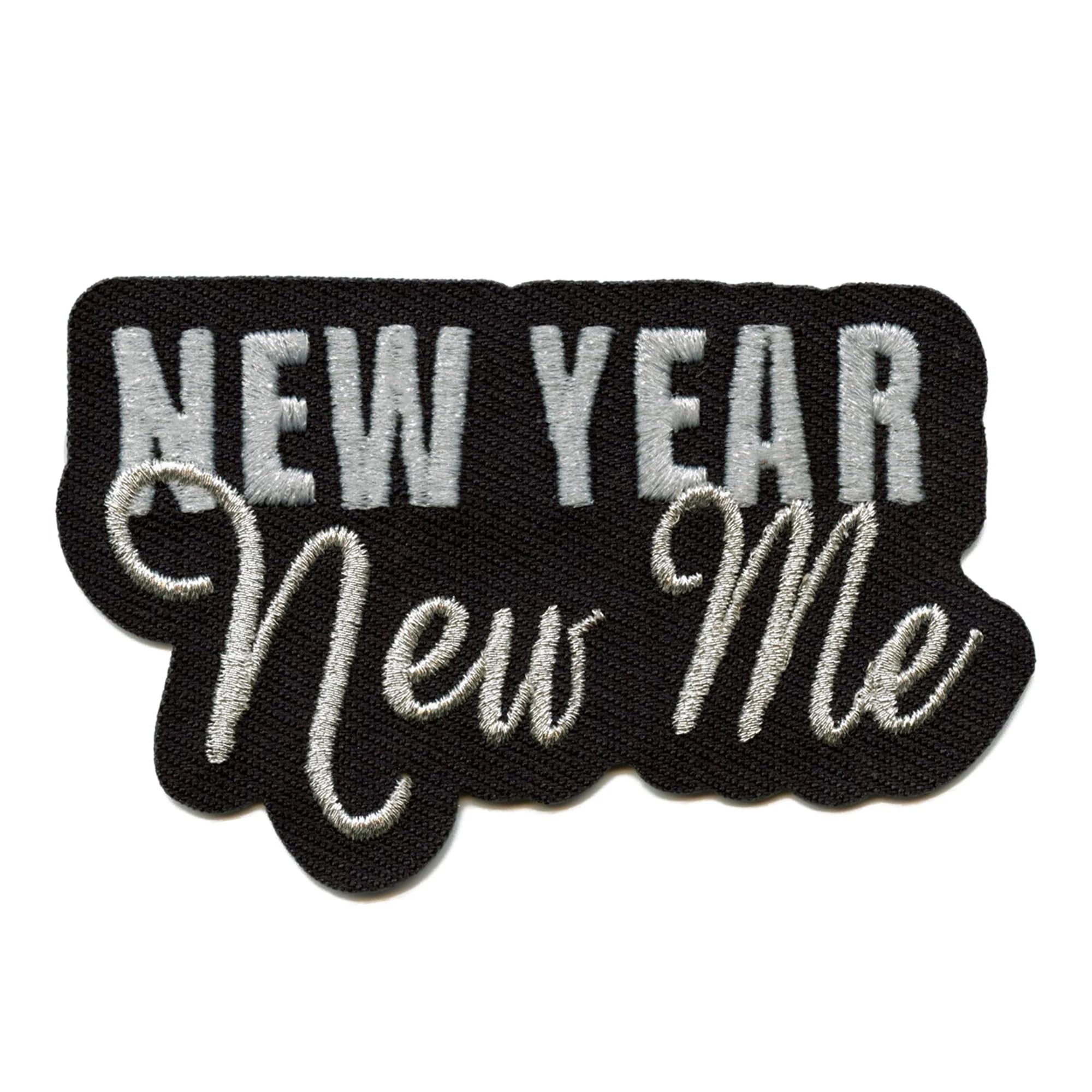 New Year New Me Motivational Embroidered Iron-On Patch - Perfect for DIY Clothing, Hats, Bags & Gifts