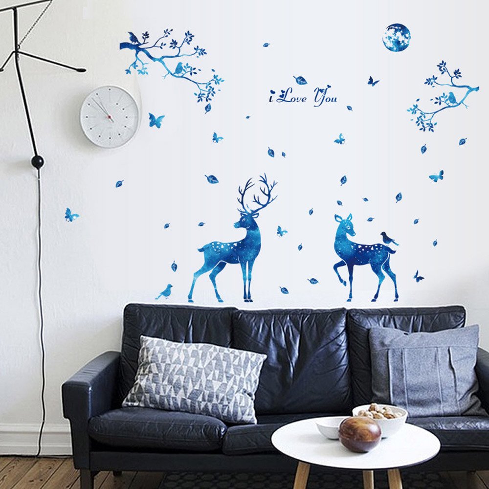 Wall Decals for Bedroom - DIY Home Decor Stickers, Silhouette Wall Art for Kids Room & Living Room - Perfect for Nursery, Dorm, and Home Decoration