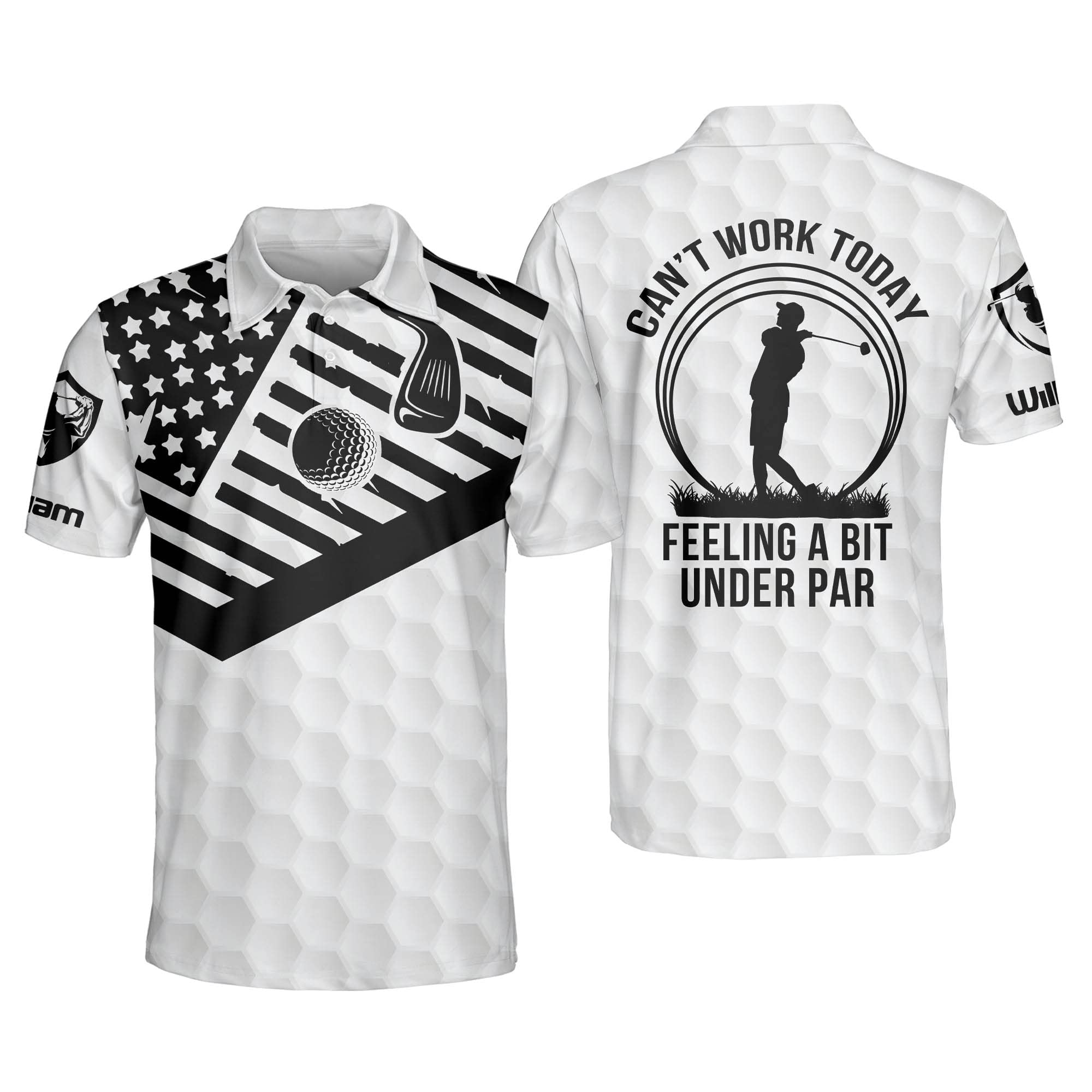 Custom Funny Golf Polo Shirts for Men - Breathable Short Sleeve Dry Fit Performance Shirt | Perfect for Golf Tournaments, Casual Wear & Father's Day Gifts