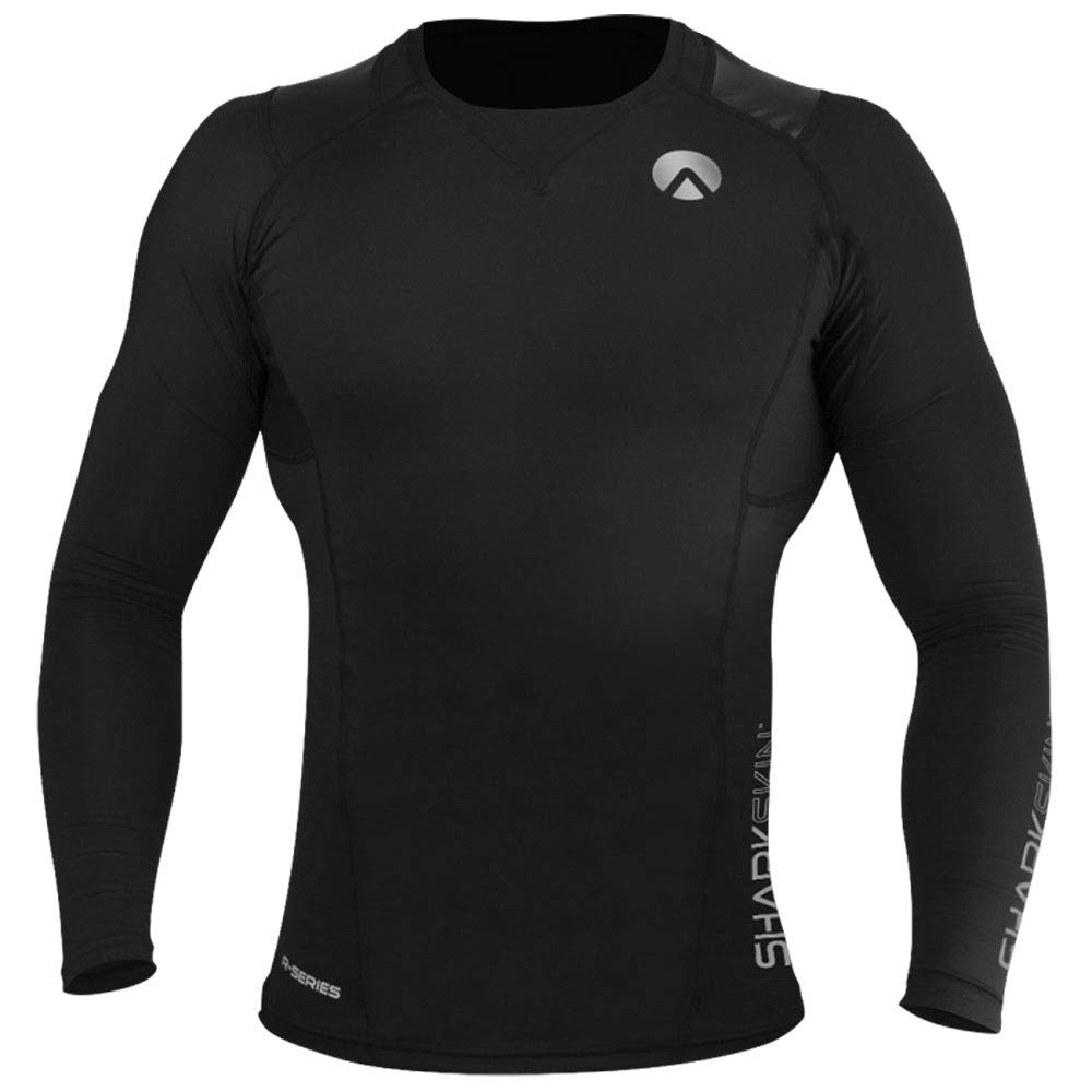 Men's Sharkskin Compression R-Series Long Sleeve Top - Performance Baselayer for Running, Cycling & Workouts - Moisture-Wicking & Muscle Support