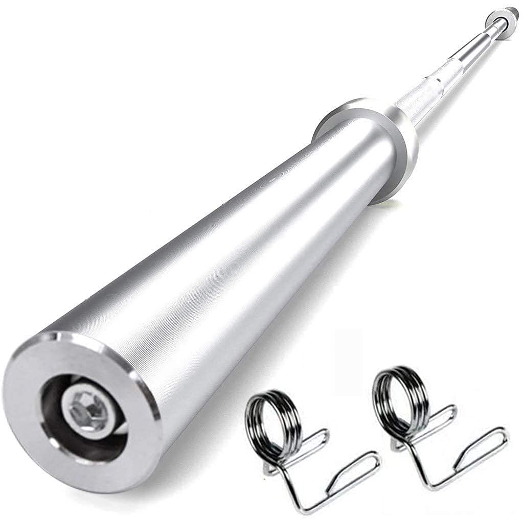 HXFENA Olympic Barbell Bar - 4Ft Professional Weight Lifting Bar for 2 Inch Plates - Perfect for Bench Press, Squats, Deadlifts & Strength Training - Home Gym & CrossFit Equipment