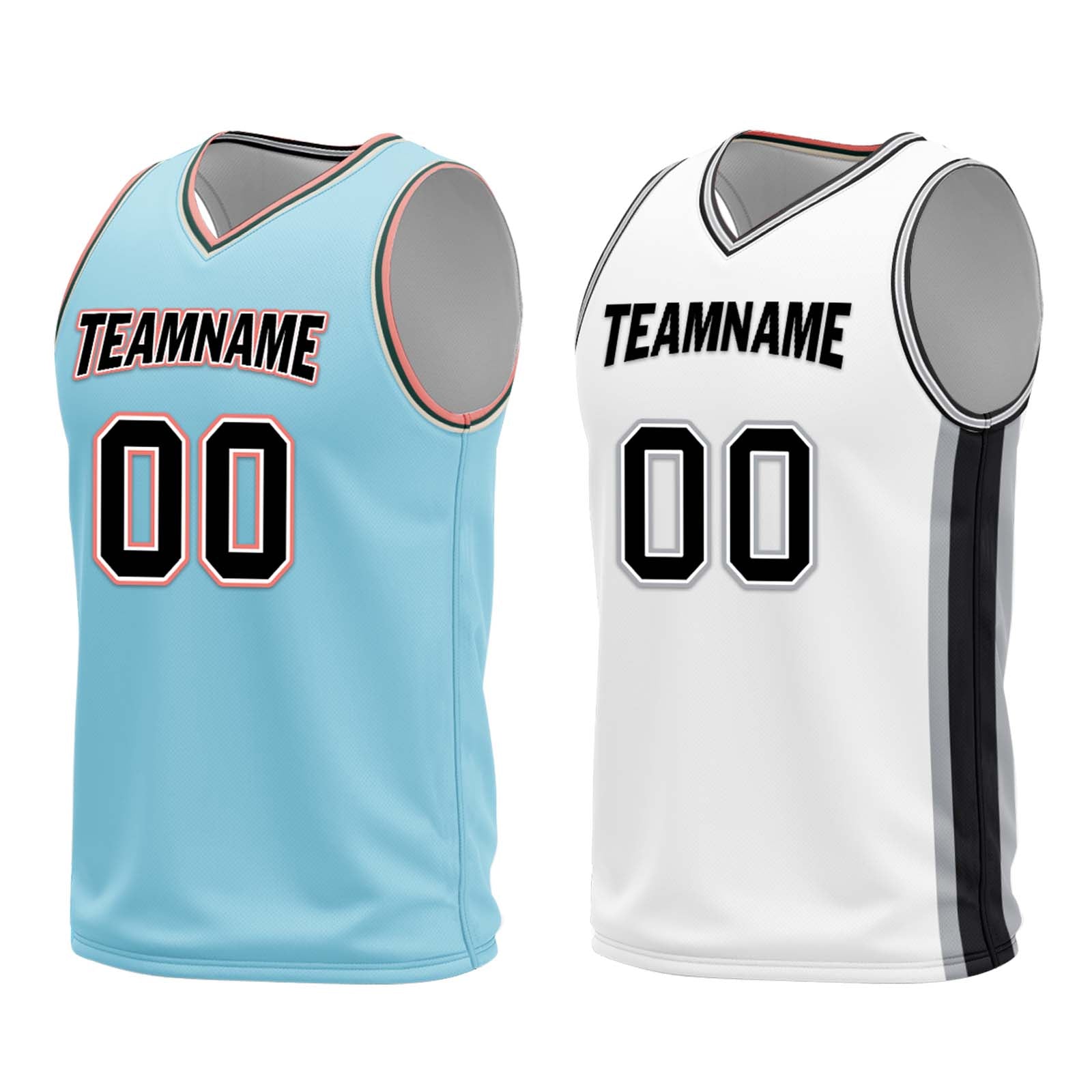 Custom San Antonio City Edition Reversible Basketball Jersey - Glacier Blue, Brown, Red | Personalized NBA Sports Jersey BBJ01R D0610 | Perfect for Games, Training & Fan Support