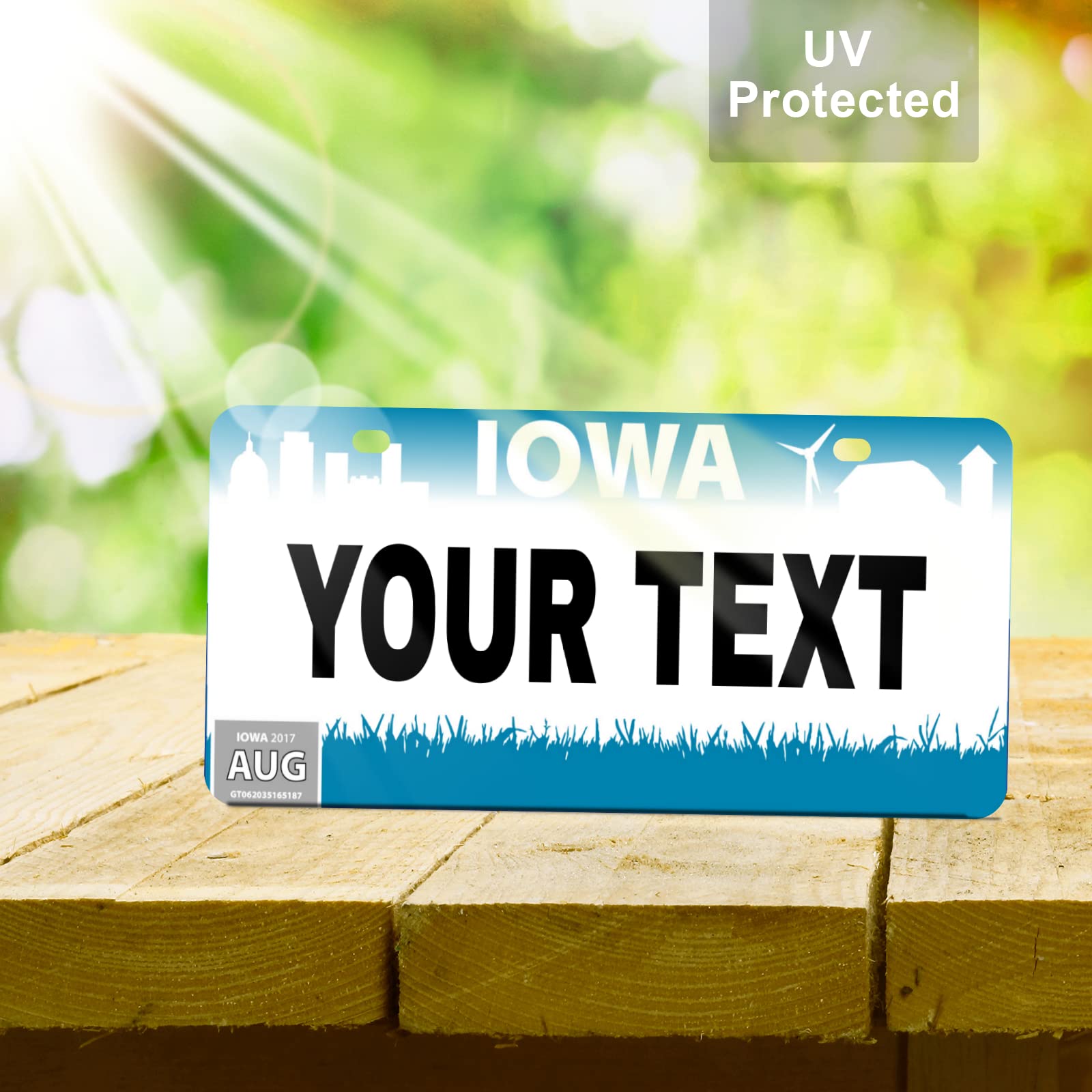 Custom Iowa Mini License Plate 6x3 Inch - Personalized Kids Toy Car, Bicycle, Scooter, Golf Cart, Motorcycle & ATV Decoration - Perfect for Gifts, Room Decor & Vehicle Accessories