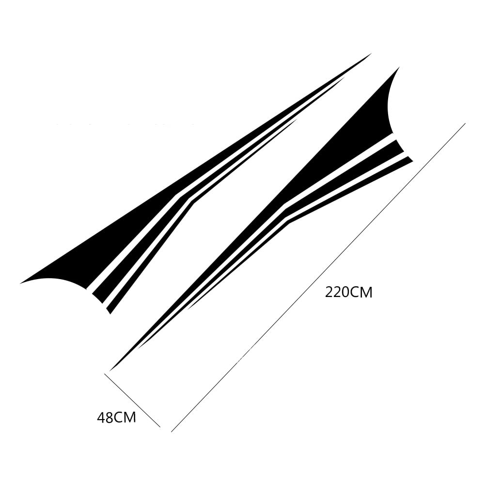 SEADEAR 2-Piece Car Body Side Stickers - High-Quality Vinyl Decals for Car Doors & Side Skirts (Bright Yellow) - Perfect for Customizing Sedans, SUVs & Trucks - Weatherproof & Easy to Apply Auto Styling Accessories