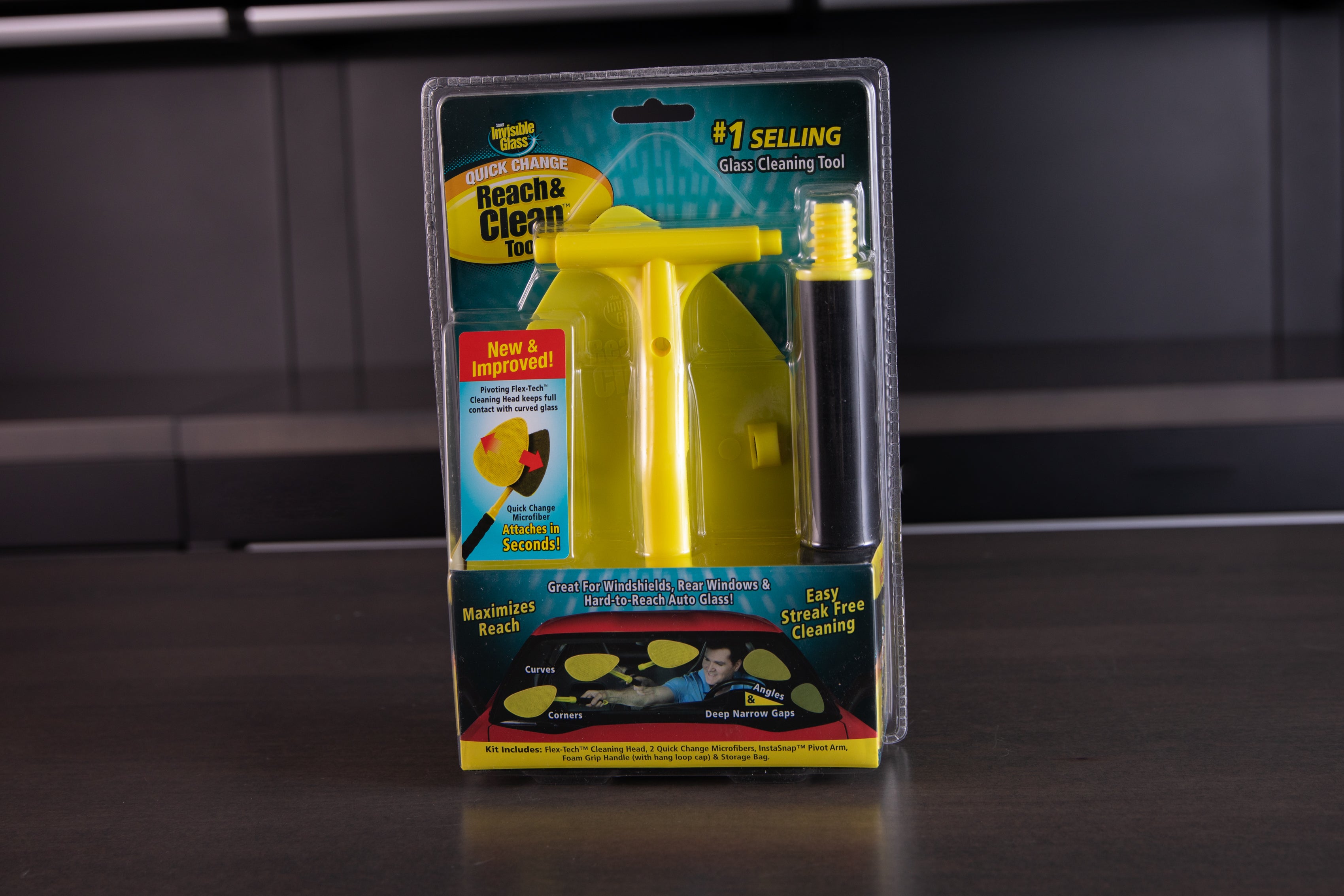 Stoner Invisible Glass Reach & Clean Tool - Premium Car Window Cleaner for Hard-to-Reach Areas | Perfect for Windshields, Mirrors & Home Glass Cleaning