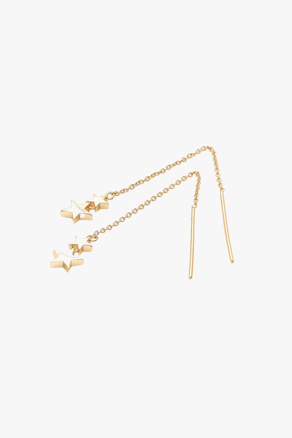18ct Gold Plated Falling Star Thread Earrings for Women - Elegant Dangle Earrings for Party, Wedding & Everyday Wear