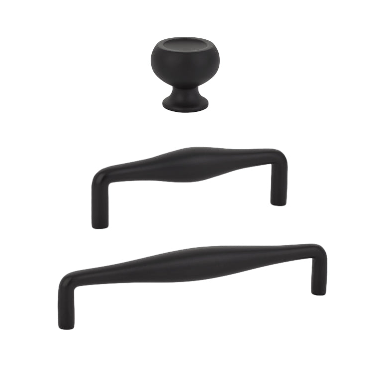 Premium Matte Black Cabinet Knobs and Drawer Pulls - Modern Hardware for Kitchen, Bathroom & Furniture (Set of 10) - Perfect for Home Renovation & DIY Projects