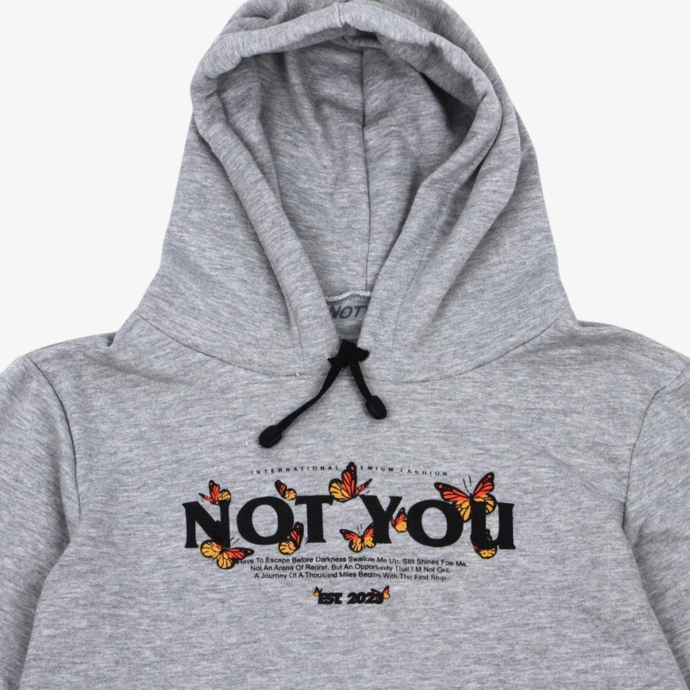 Notyou Grey Hoodie - Stylish & Comfortable Men's Pullover for Casual Wear & Outdoor Activities