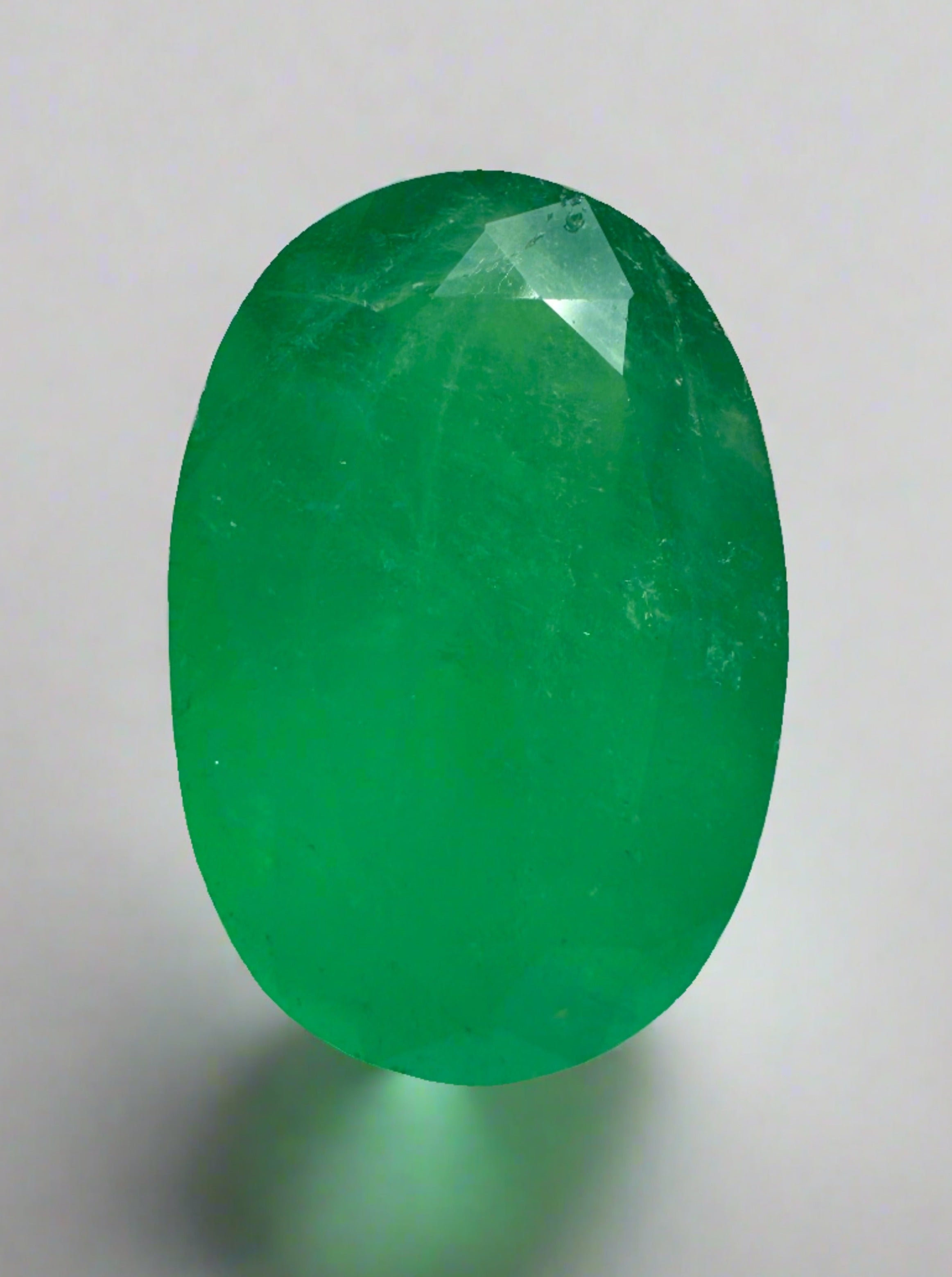8.85 Carat Elongated Grassy Green Natural Loose Colombian Emerald Oval Cut - Perfect for Jewelry Making, Engagement Rings & Luxury Gifts