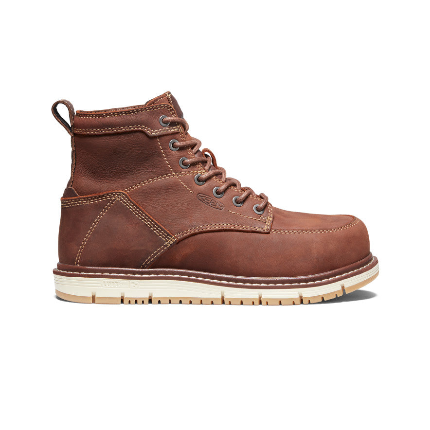 Women's San Jose 6 Aluminum Toe Work Boots - Gingerbread/Gum | Slip-Resistant Safety Shoes for Construction, Warehouse & Outdoor Work