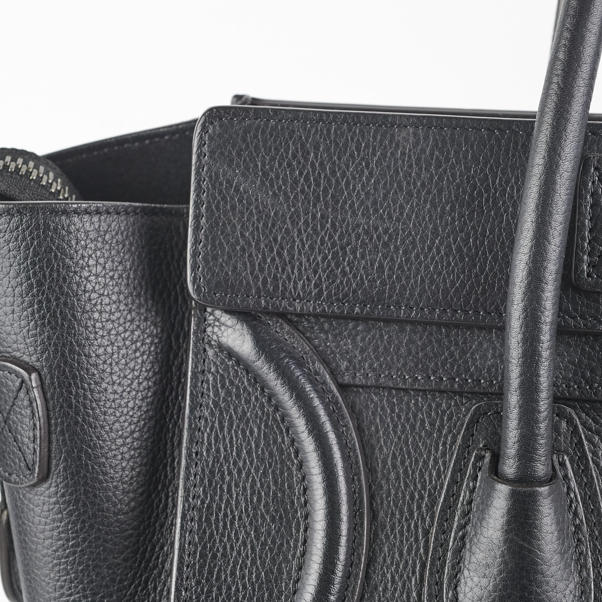 Celine Micro Luggage Black Leather Handbag - Luxury Designer Crossbody Bag for Women | Perfect for Work, Travel & Everyday Use