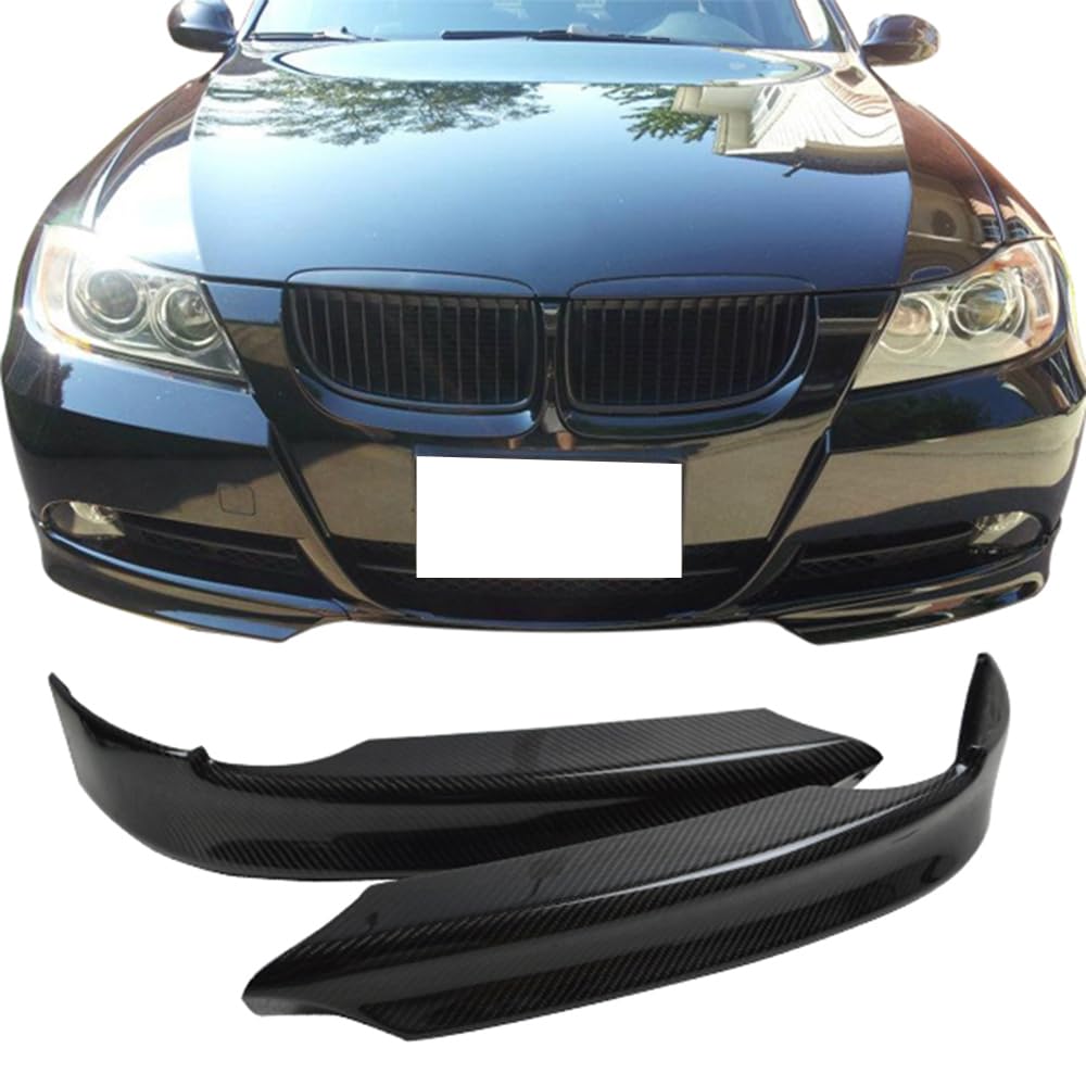 IKON MOTORSPORTS Carbon Fiber Front Splitter Lip for 2005-2008 BMW 3 Series E90 | Factory Style CF Splitter | Enhances Aerodynamics & Sporty Look | Perfect for Car Enthusiasts & Performance Upgrades