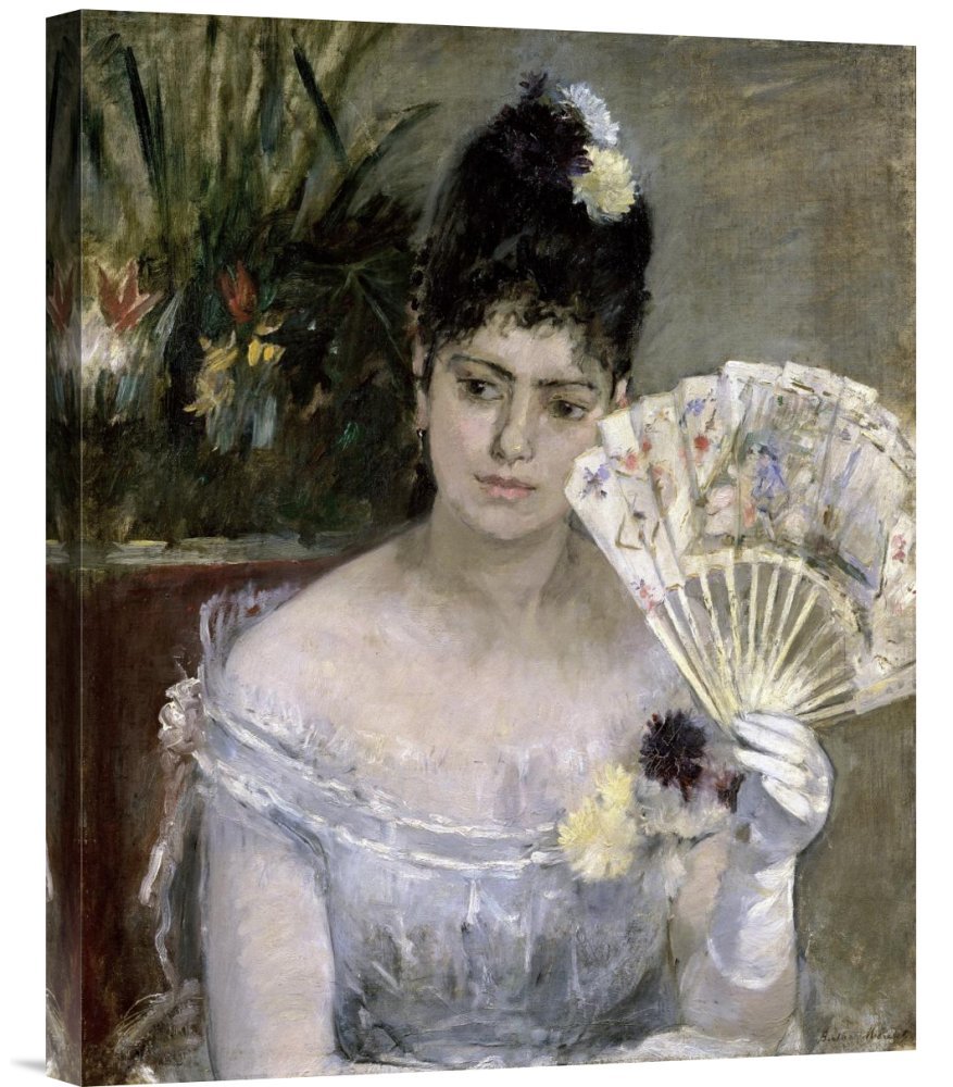 Berthe Morisot 'Young Lady at A Ball' Gallery Wrap Canvas Art Print - Premium Giclee Reproduction Wall Decor for Living Room, Bedroom & Office