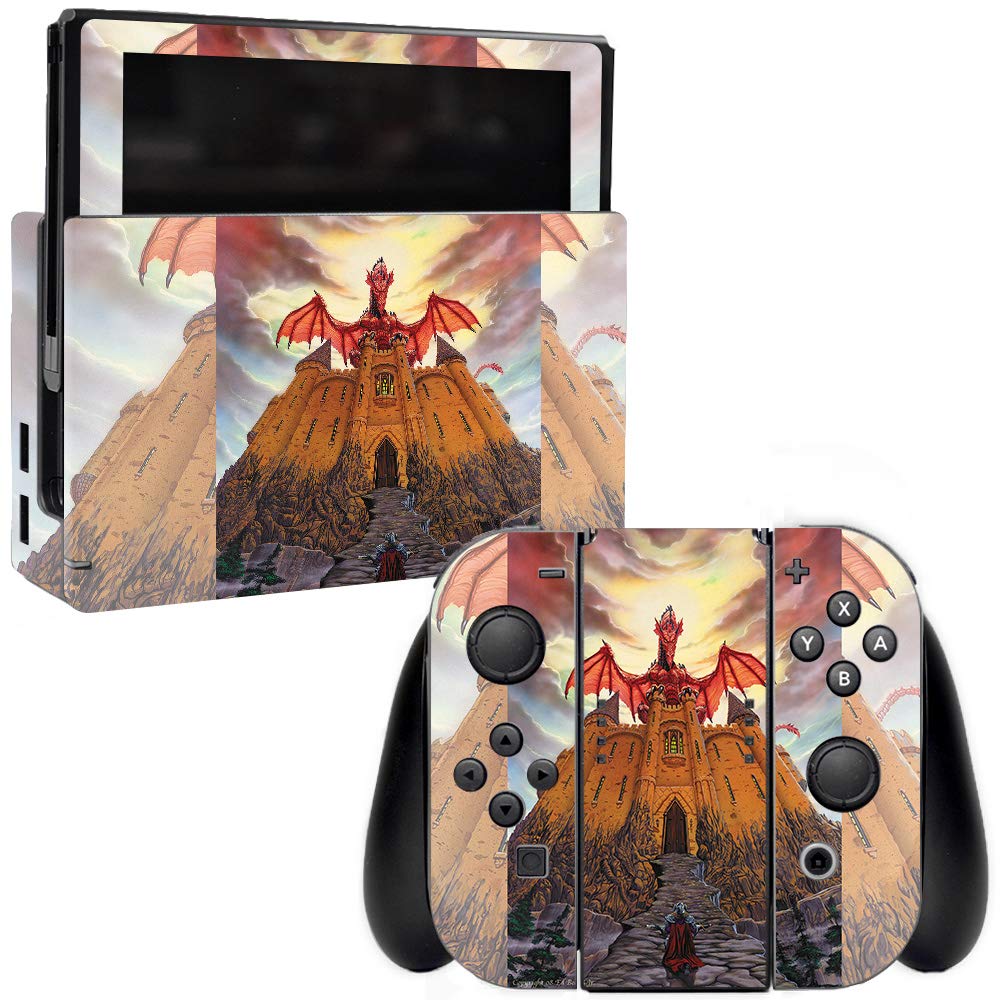 MightySkins Protective Vinyl Decal Wrap Cover for Nintendo Switch - Guarded Castle Design | Durable, Customizable Skin | Easy to Apply & Remove | Made in USA | Perfect for Gaming, Travel & Personalization
