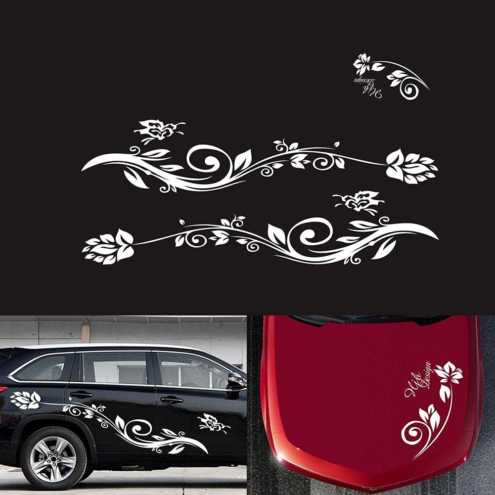 Butterfly & Floral Car Decals - Universal Waterproof Vinyl Stickers for Car Side Body, Hood & Windows | DIY Decoration for Women | Perfect for Customizing Sedans, SUVs & Trucks
