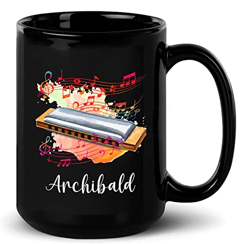 Harmonica Black Mug
