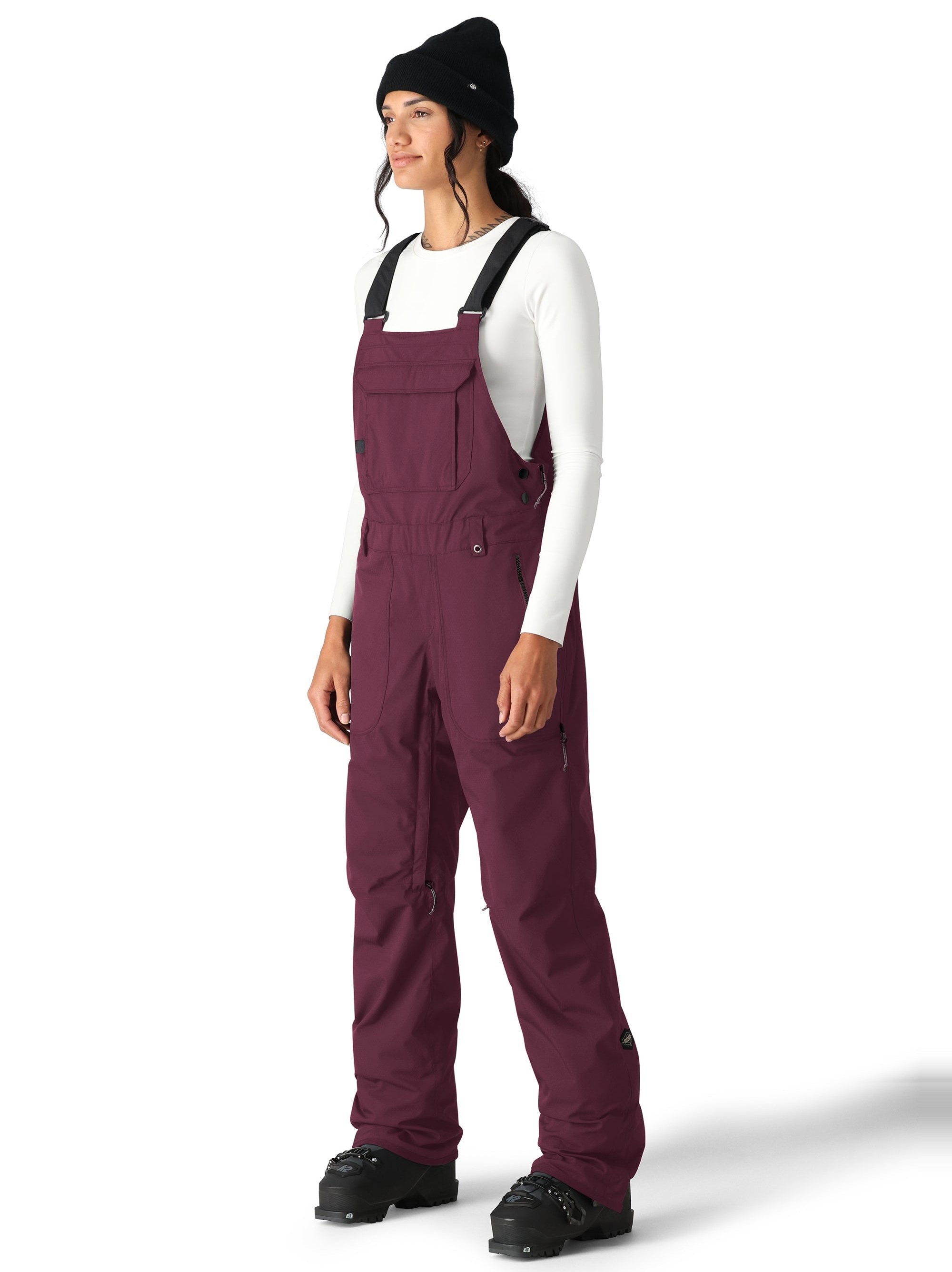 686 Women's Black Magic Insulated Bib Snow Pants 2025 - Waterproof Winter Ski Bib Overalls for Snowboarding, Skiing & Cold Weather Activities
