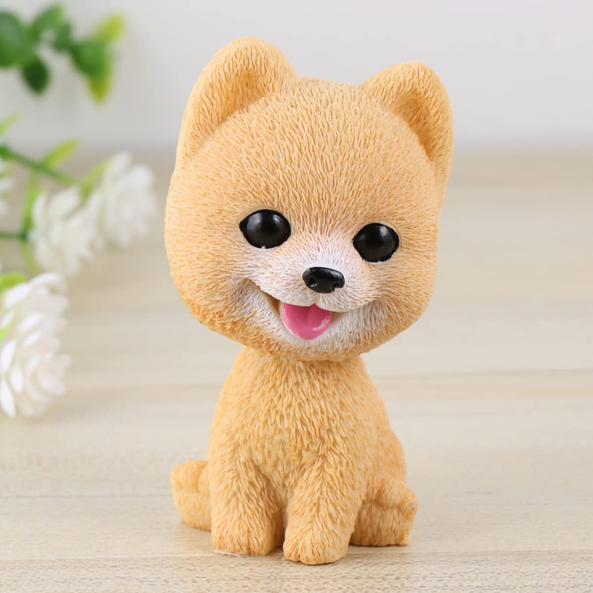 1pc Cute Resin Car Shaking Dog Bobblehead - Fun Office & Car Decor, Home & Hotel Accessory, Cake Topper - Perfect for Gifts, Dorm Room & Bar Decor