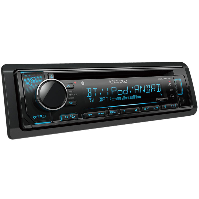 Kenwood KDC BT32 Bluetooth Car Stereo - Single DIN In-Dash Receiver with USB, AUX, and Hands-Free Calling | Perfect for Commuting, Road Trips, and Daily Driving