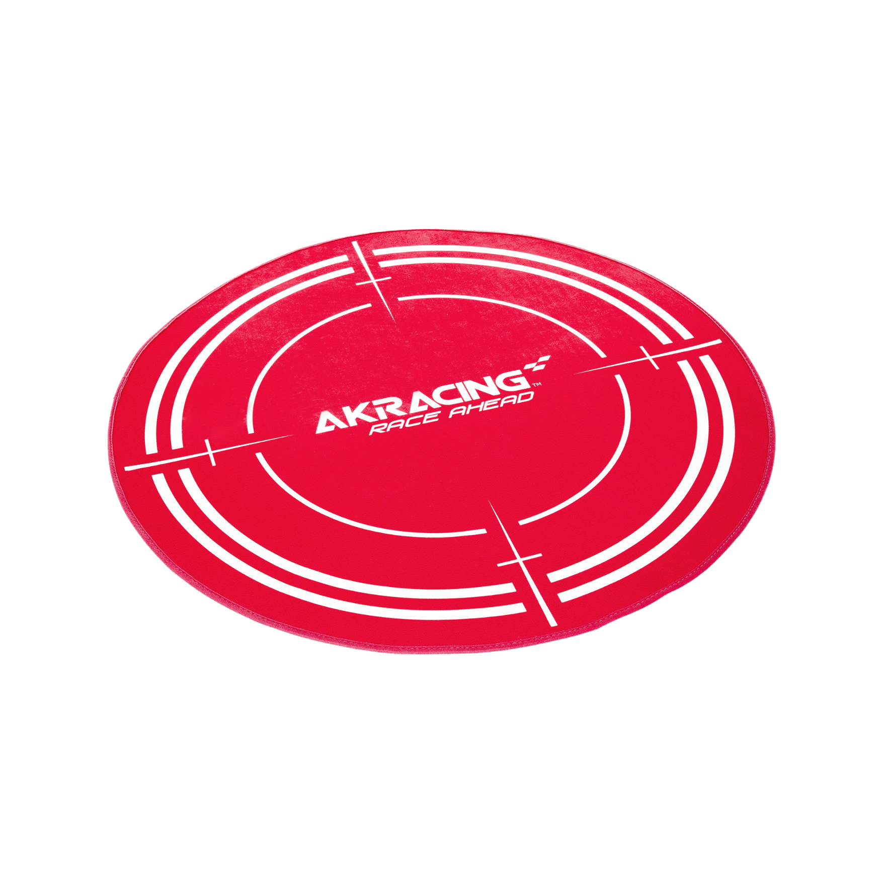 AK Racing Circular Chair Floor Mat - Non-Slip Office Chair Mat for Hardwood Floors & Carpets, Red - Perfect for Gaming, Home Office & Workspace Setup