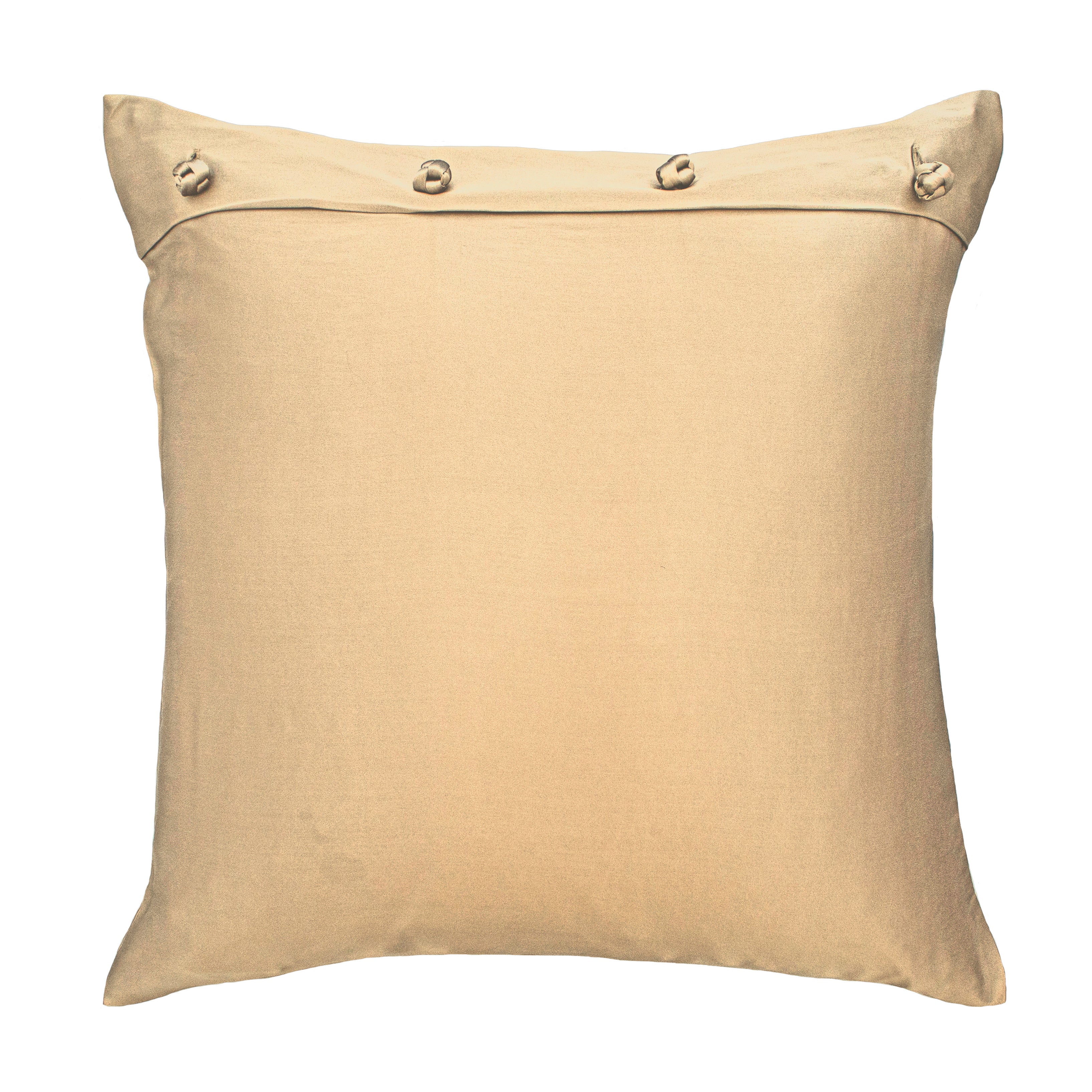 Luxury Charmeuse Pillow Sham with Elegant French Knots - Perfect for Master Bedroom & Guest Room Decor