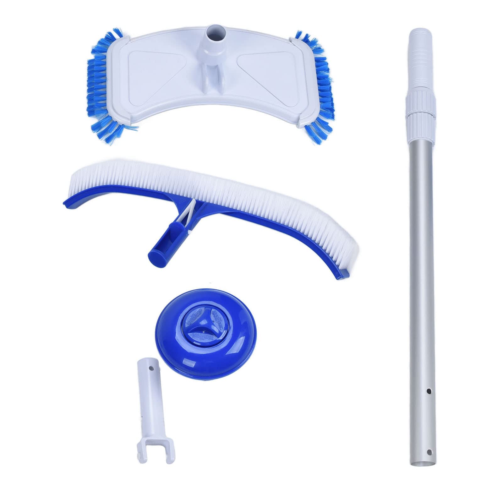 Plplaaobo Portable Swimming Pool Cleaner Set - Telescopic Pole, Brush & Suction Head - Pool Cleaning Tools for In-Ground & Above Ground Pools - Perfect for Backyard, Vacation Homes & Community Pools