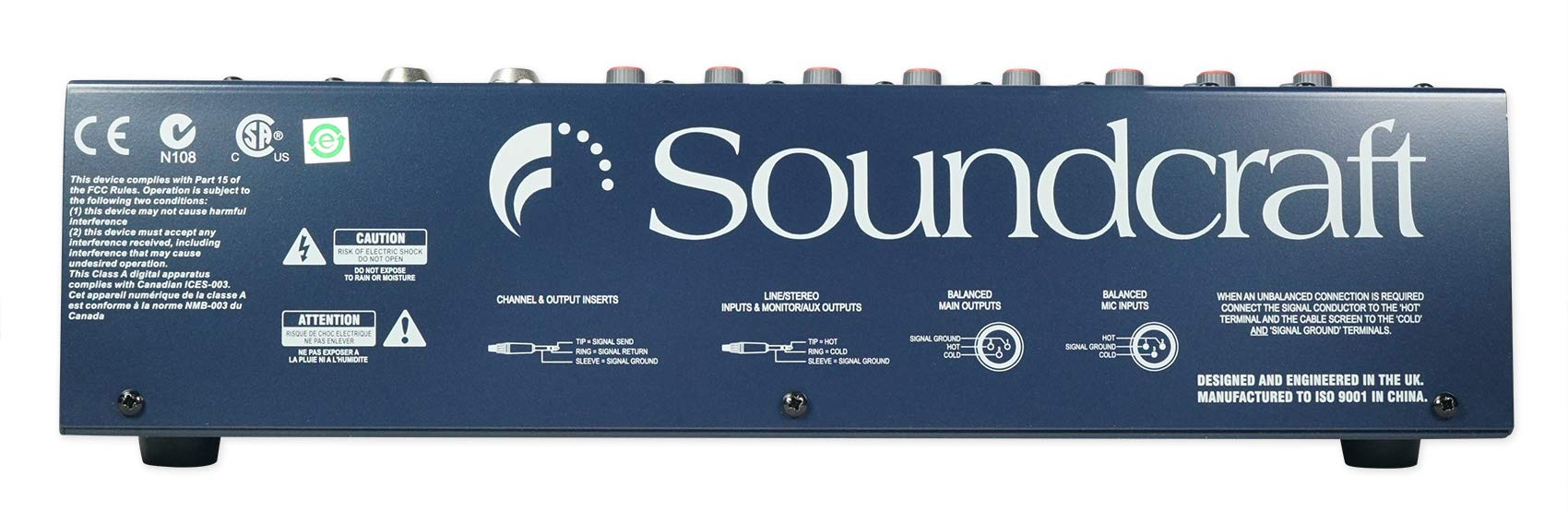 Soundcraft EPM8 8-Channel Audio Mixer with 2 Stereo Inputs | Professional Live Sound & Recording Mixing Board with DI Box & Microphones | Perfect for Studio Recording, Live Performances & Podcasting