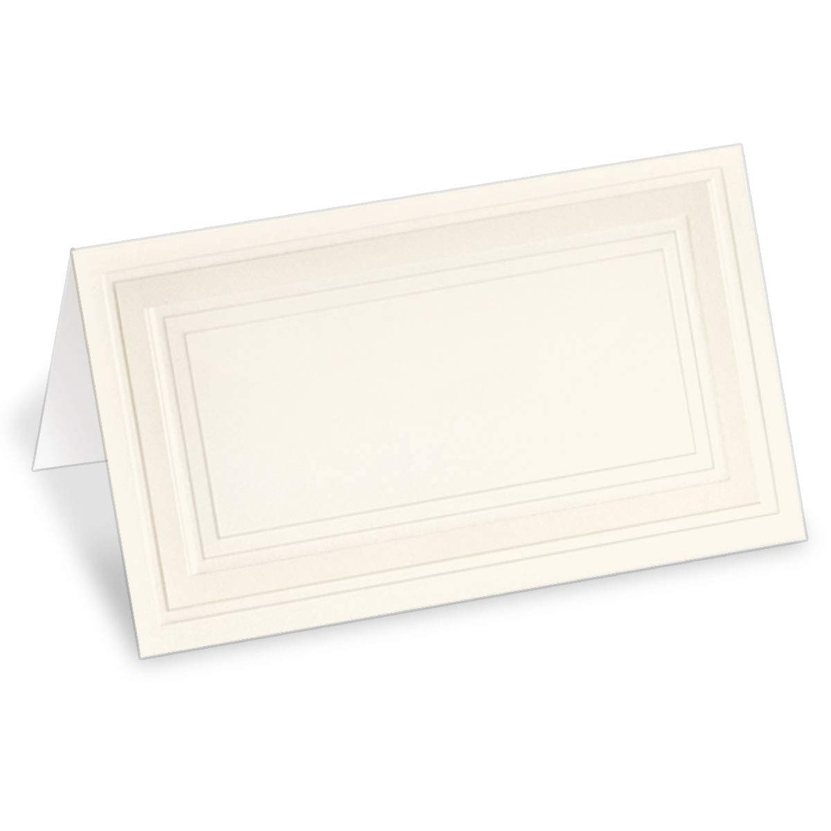 Premium Cream Place Cards with Elegant Gold Foil Border - 200 Pack for Weddings, Parties & Formal Events