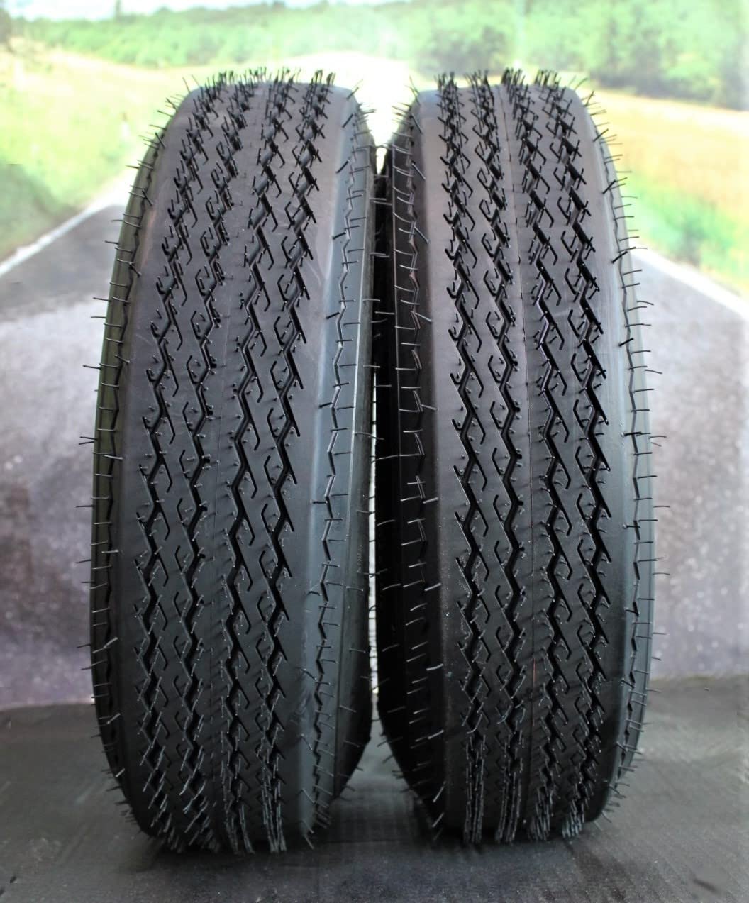 5.70-8 Trailer Tires Load Range C, 6-Ply (Set of 2) - Heavy Duty Replacement Tires for Utility Trailers, Boat Trailers & Small Cargo Trailers