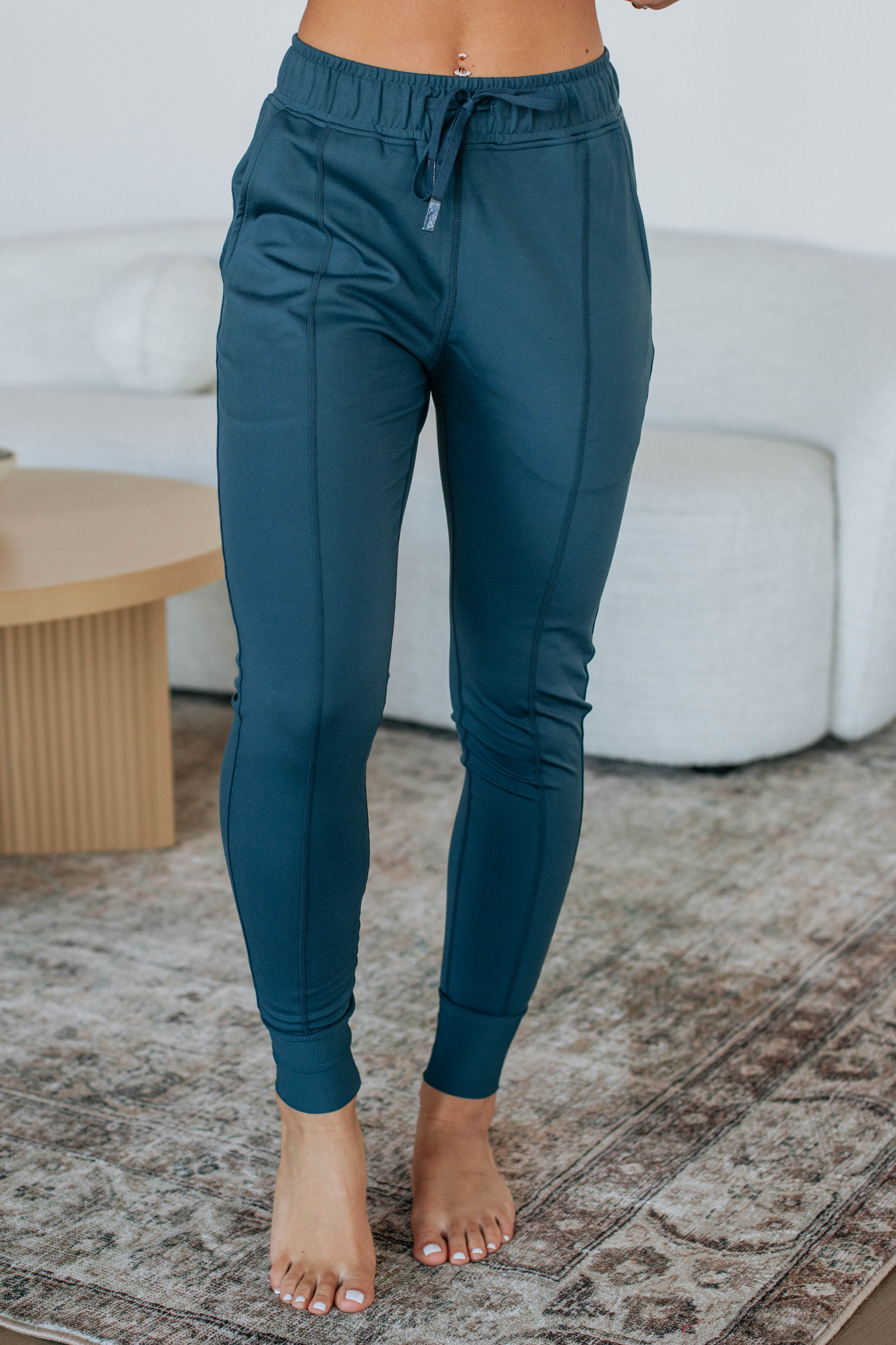 Astra Active Joggers for Women - Comfortable Running Pants with Pockets - Midnight Blue - Perfect for Yoga, Gym Workouts & Casual Wear