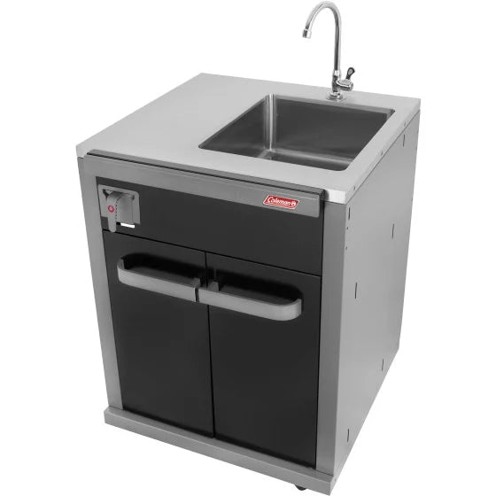 Coleman Revolution Sink Unit With Tap - Portable Camping Sink with Black Gloss Finish for Outdoor Adventures, RV Trips & Off-Grid Living