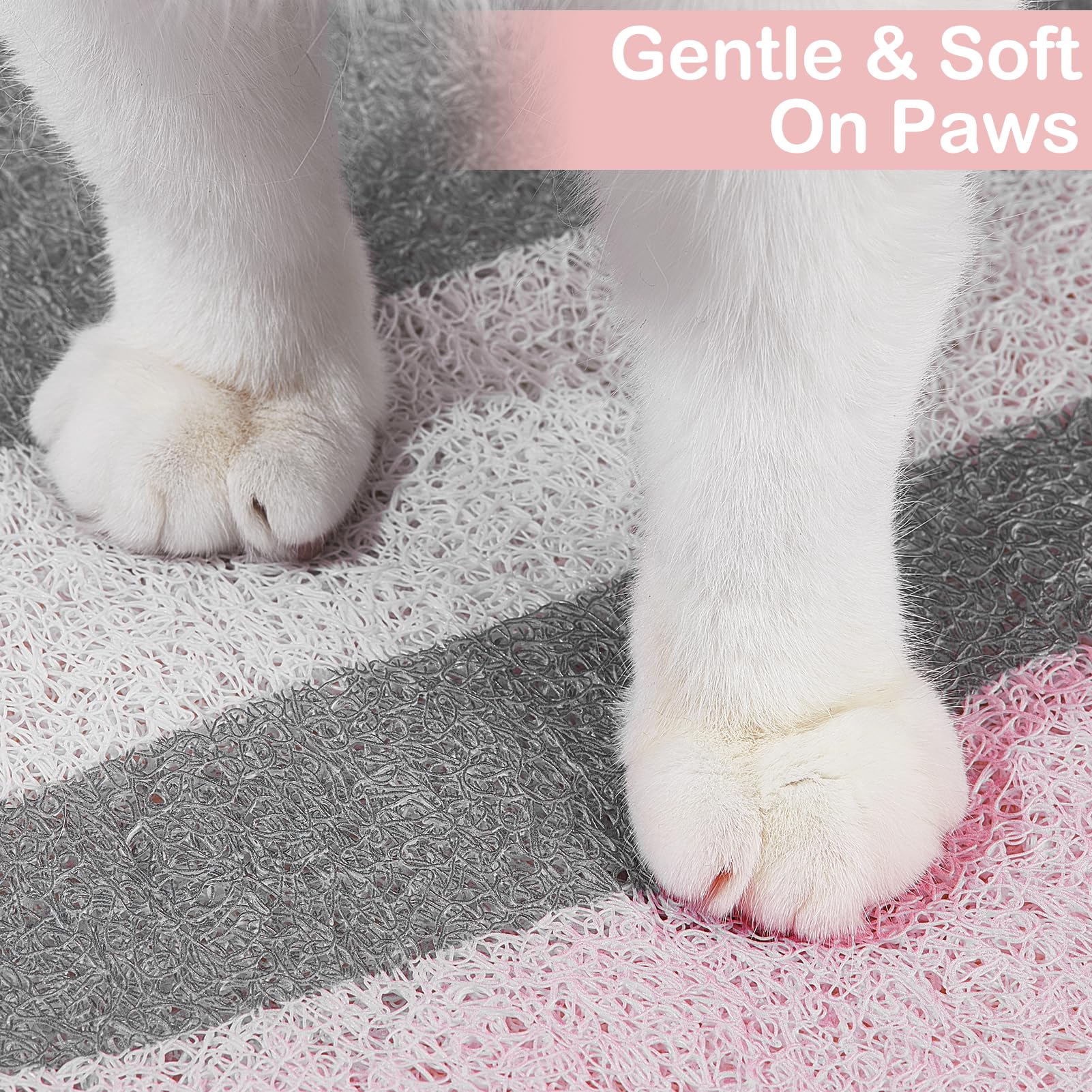 Premium Non-Slip Cat Litter Mat - Extra Large Unicorn Design Litter Box Mat with High Trapping Efficiency | Soft & Easy to Clean Kitty Litter Trapper Mat | Perfect for Hardwood Floors & Multi-Cat Homes | Cute Cat Accessories for Food Bowls & Litter Areas