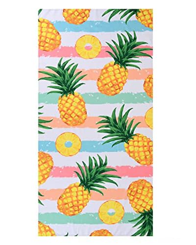 Yellow Pineapple Beach Towel