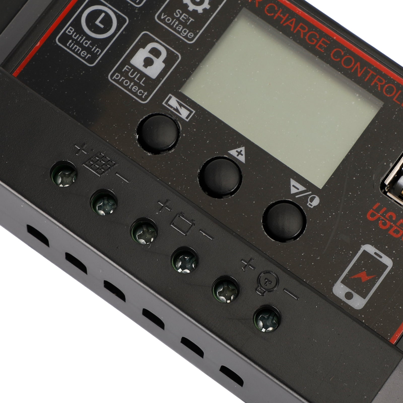 10A/20A/30A Solar Charge Controller with PWM & LCD Display - Dual USB Ports for 12V/24V Solar Panels - Perfect for RV, Boat, Off-Grid & Home Solar Systems