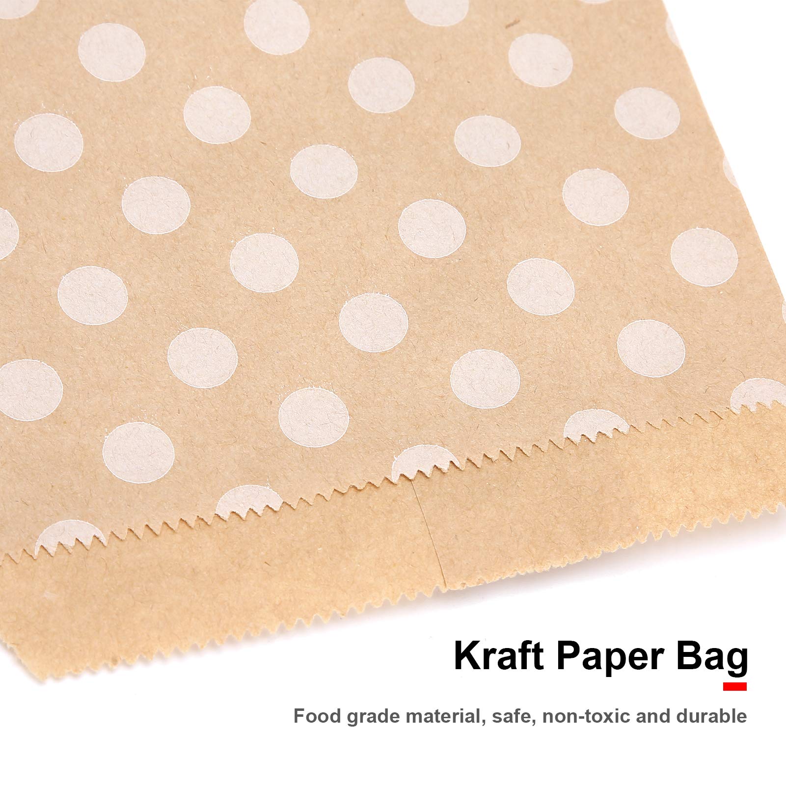 Eco-Friendly Kraft Brown Paper Snack Bags - 100 Pack Biodegradable Sandwich Bags for Bakeries, Cafes & Food Trucks | Perfect for Cookies, Pastries & On-the-Go Snacks