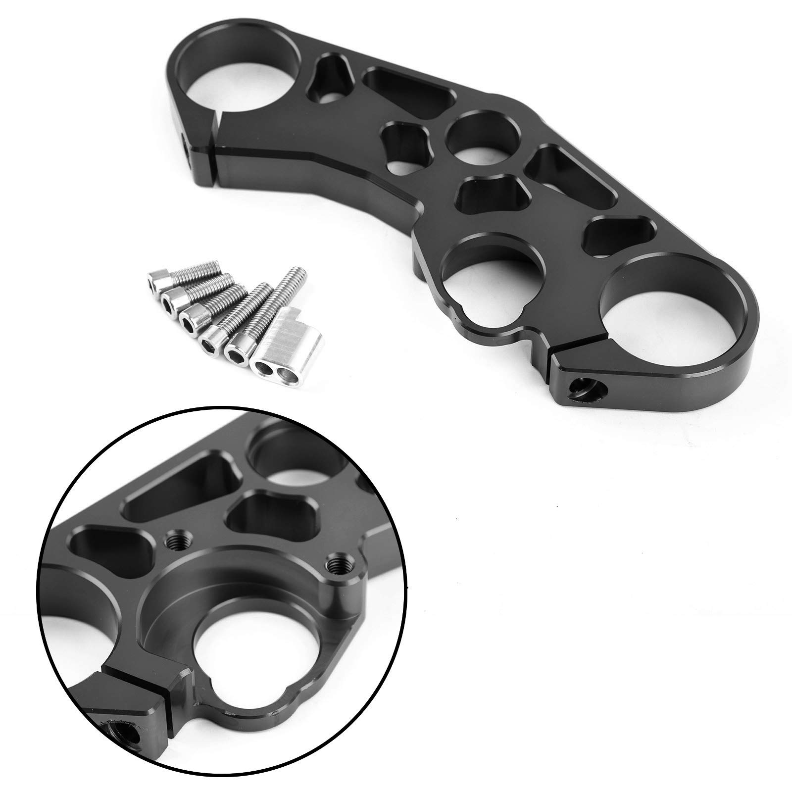 SUZUKI GSXR 600 750 1000 Motorcycle Lowering Triple Tree Front End Upper Top Clamp - CHENDGE2 CNC Machined Billet Aluminum for Improved Handling & Lowered Stance - Perfect for Track Racing, Custom Builds & Comfortable Street Riding