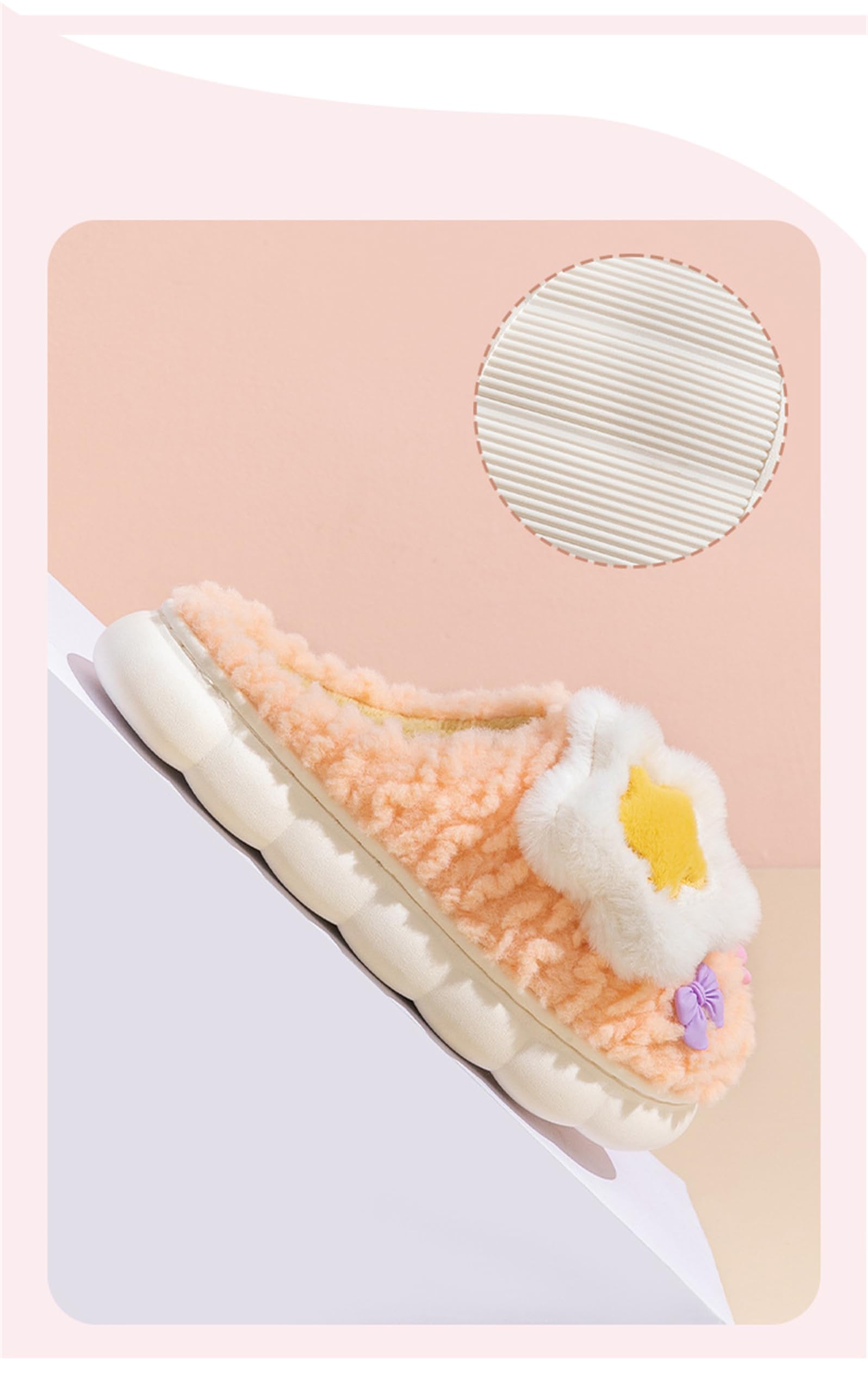 Star Cotton Slippers for Men & Women - Ultra Soft Plush Indoor House Shoes for Home Comfort | Cozy Lounge Wear for Relaxing Evenings