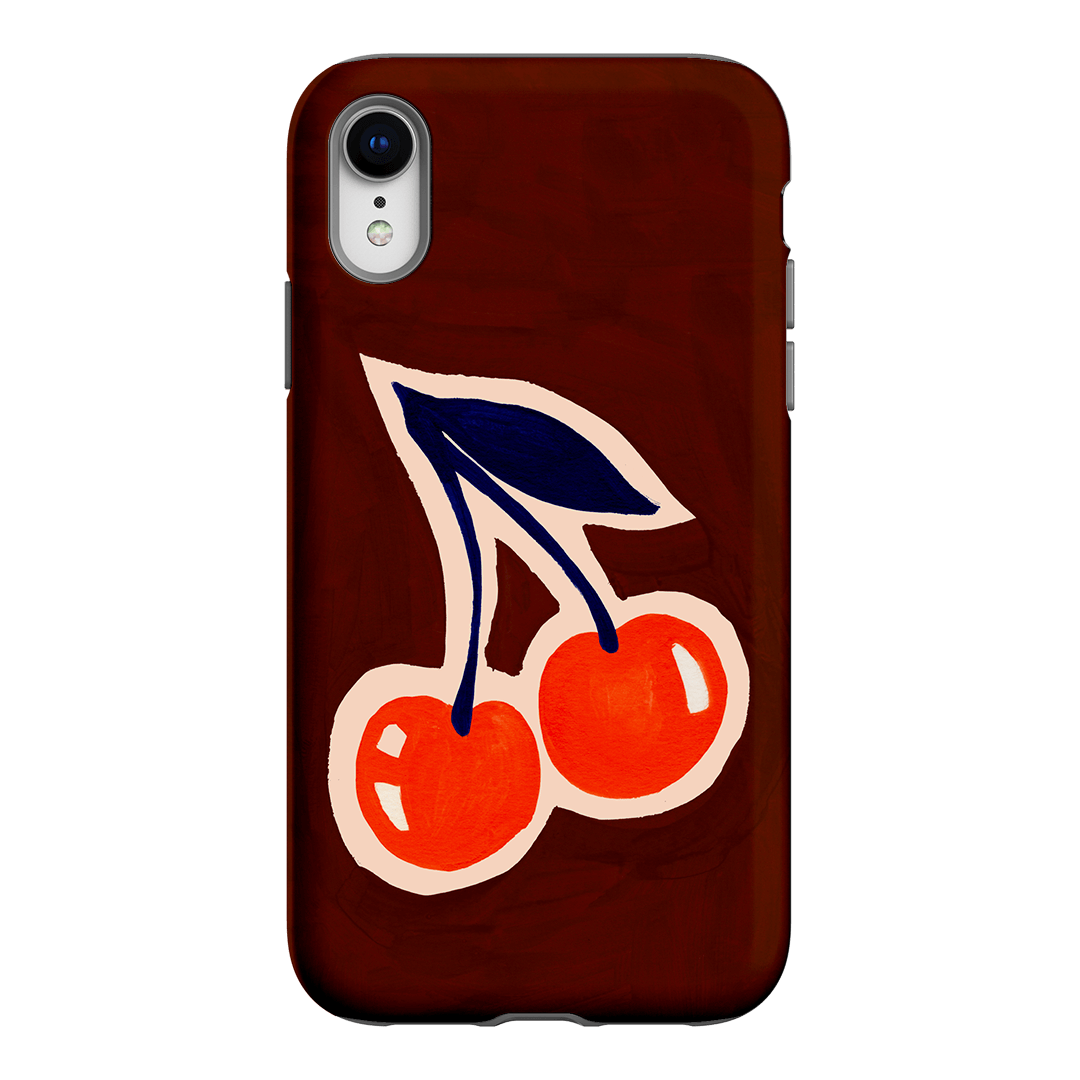 Premium Shockproof Cherry Pattern Phone Case for iPhone & Samsung - Trendy & Durable Protection for Everyday Use & Outdoor Activities