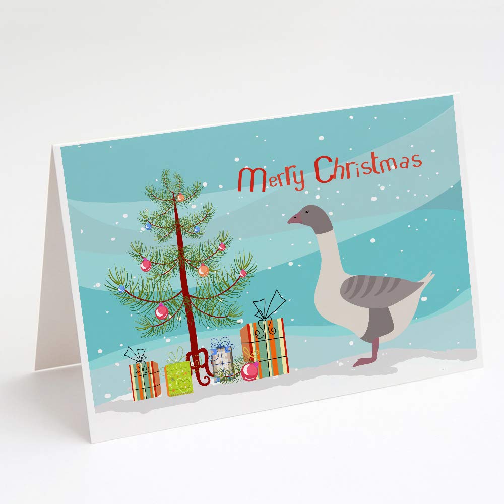 Buff Grey Back Goose Christmas Greeting Cards & Envelopes Set of 8 | Whimsical A7 Size 5x7 Blank Note Cards for Holiday Wishes, Thank You Notes & Seasonal Correspondence | Perfect for Christmas Cards, DIY Crafting & Festive Gift Giving