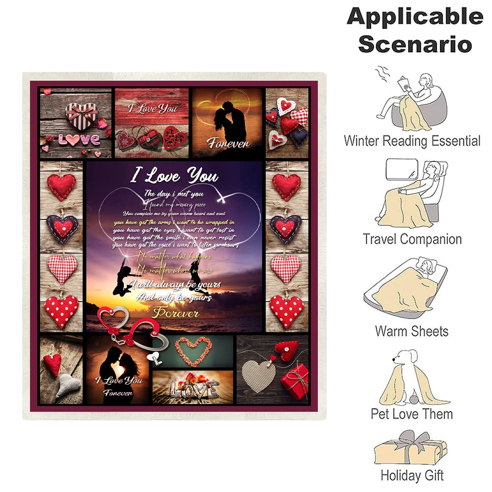 Soft & Cozy Throw Blanket - Perfect Romantic Gift for Wife, Girlfriend, Anniversary, Christmas, Birthday & Valentine's Day - Ideal for Cuddling, Movie Nights & Home Decor