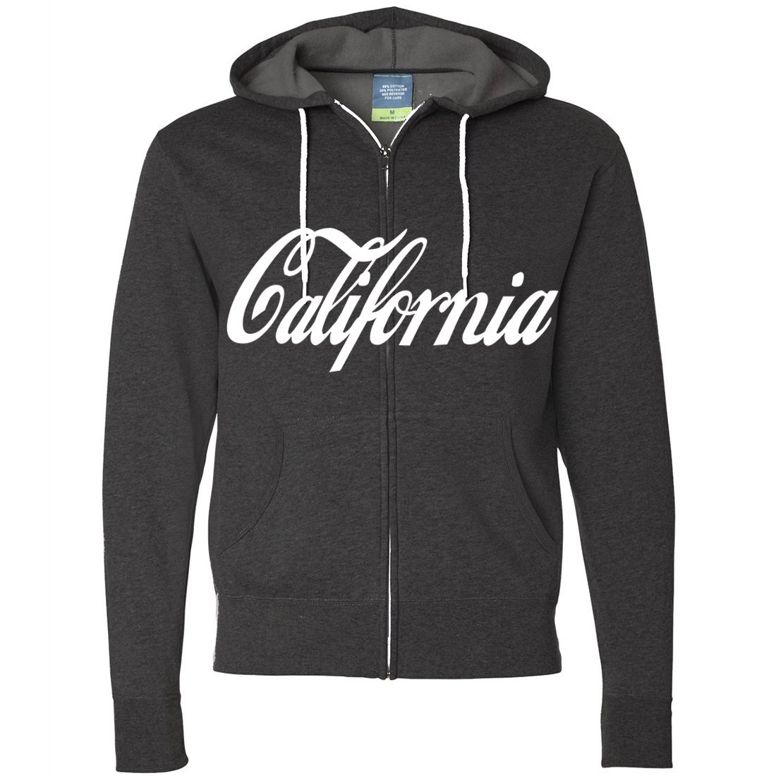 Dolphin Shirt Co California Cola Zip-Up Hoodie - Trendy Unisex Pullover Sweatshirt for Casual Wear & Street Style