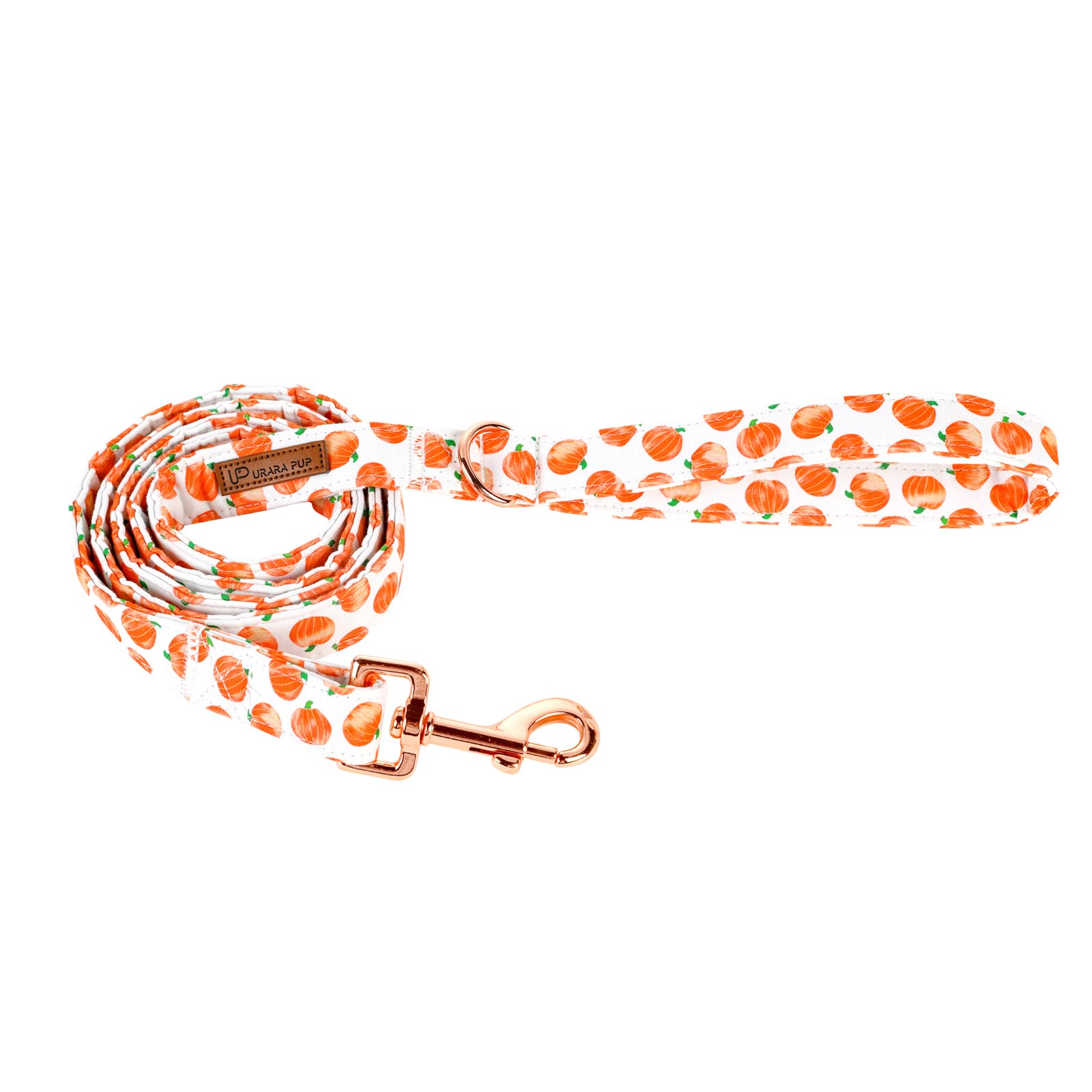 Durable Cotton Dog Leash & Collar Set with Pumpkin Pattern - Adjustable for Small to Large Dogs | Perfect for Daily Walks, Training & Outdoor Adventures