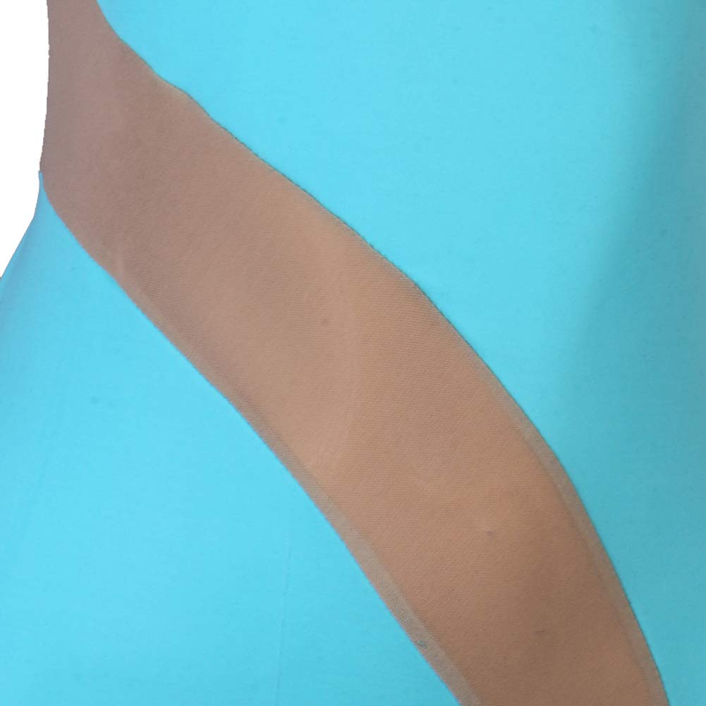 Sexy Women's Ballroom Dance Dress - Samba Costume, Sheer Mesh Stretchy One-Piece Latin Dress for Competition & Party | Sleeveless Performance Outfit for Latin, Tango & Social Dancing