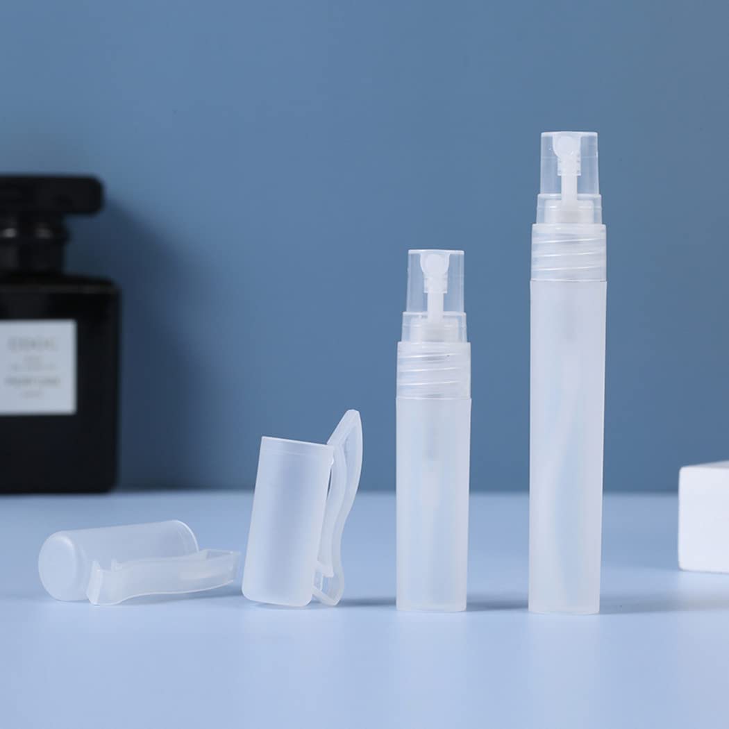 Symbah 15ml Mini Spray Bottles (Pack of 5) - Refillable Empty Plastic Travel Bottles with Fine Mist Nozzle & Secure Lids - Perfect for Essential Oils, Perfume, Skincare, Hand Sanitizer - Great for Home, Travel, Gym & DIY Beauty Projects