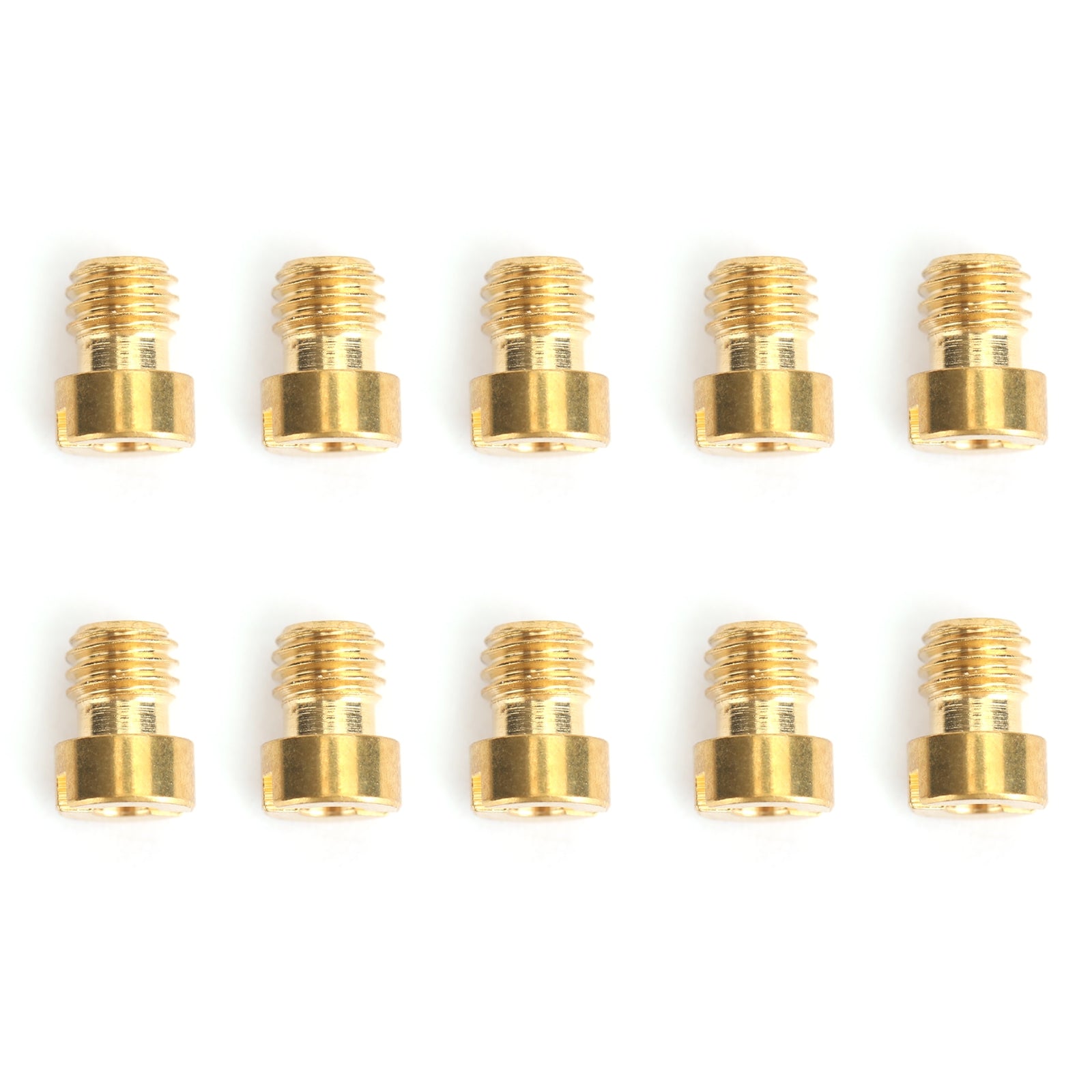 10-Pack Round Head Main Jet 5mm 82-105 for GY6 Motorcycle Scooter Carburetor PZ19 - Replacement Fuel Jets for 50cc 125cc 150cc Engines - Perfect for Carburetor Tuning, Performance Upgrades & Engine Maintenance