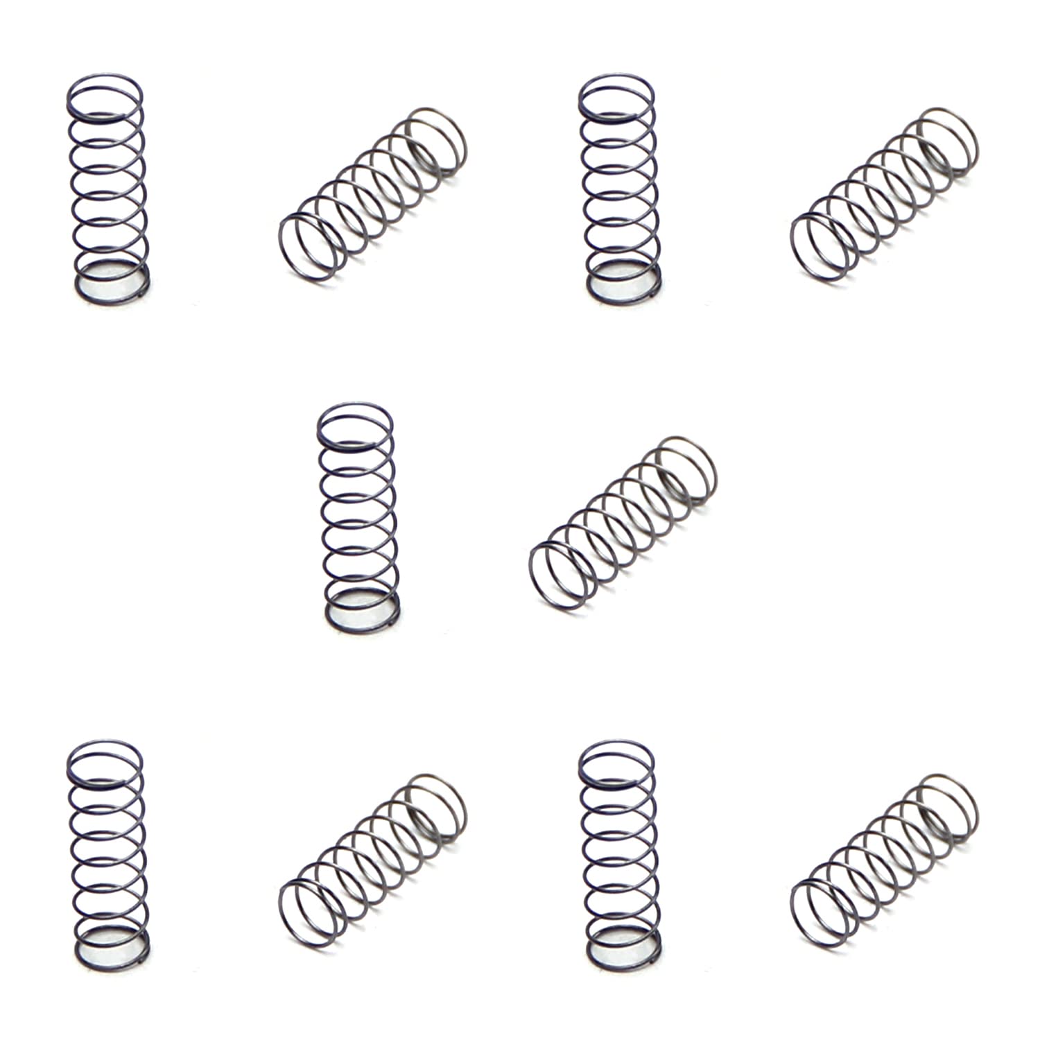Yinpecly 10Pcs Small Coiled Extension Springs - 0.3mm Wire Dia, 5mm OD, 15mm Length - High-Quality Spring Steel for Ball Pens, Mechanical Pencils & Office Supplies - Perfect for DIY Repairs & Stationery Projects