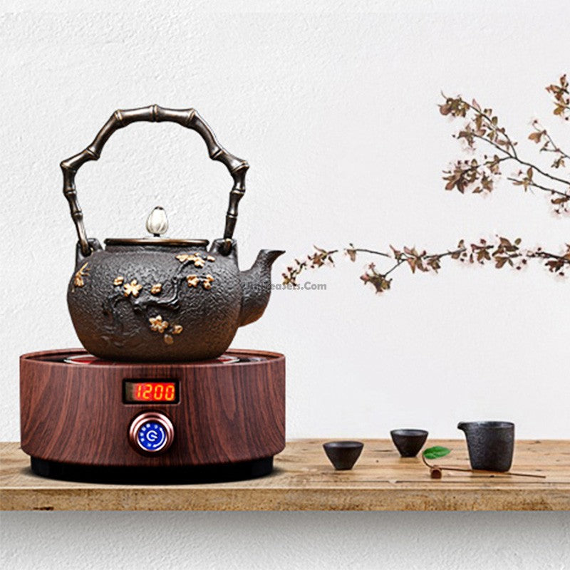 Cast Iron Induction Cooker Teapot Warmer - Stovetop & Electric Compatible for Tea, Coffee, and Hot Beverages - Perfect for Home, Office, and Restaurant Use