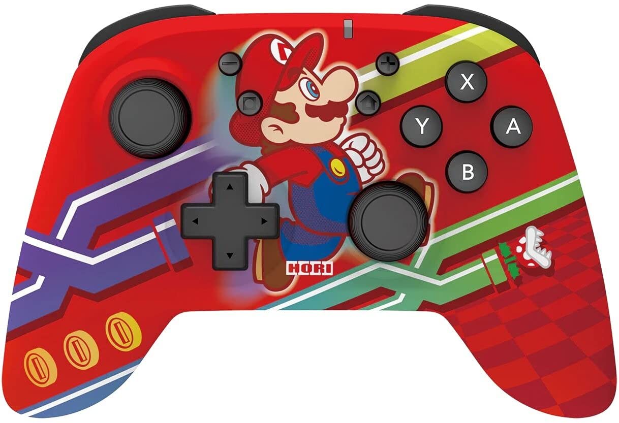 Official Nintendo Switch Wireless HORIPAD Controller - Super Mario Edition - Licensed by Nintendo for Switch/Switch OLED - Perfect for Gaming, Multiplayer & Family Fun