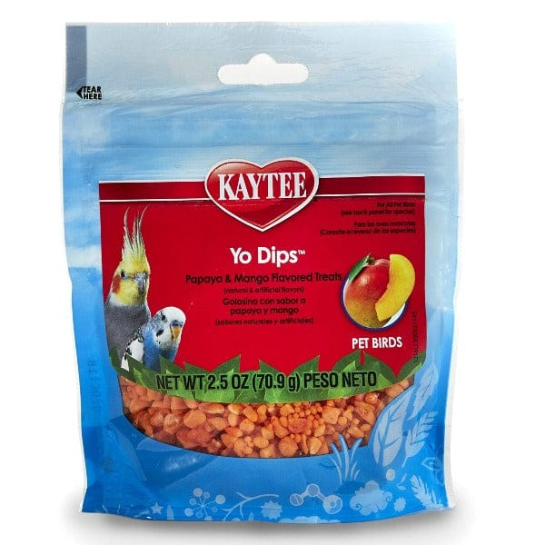 Kaytee Yo Dips Papaya & Mango Flavored Bird Treats - Healthy Snack for Parrots, Cockatiels & Small Birds - Perfect for Training & Bonding with Your Pet Bird